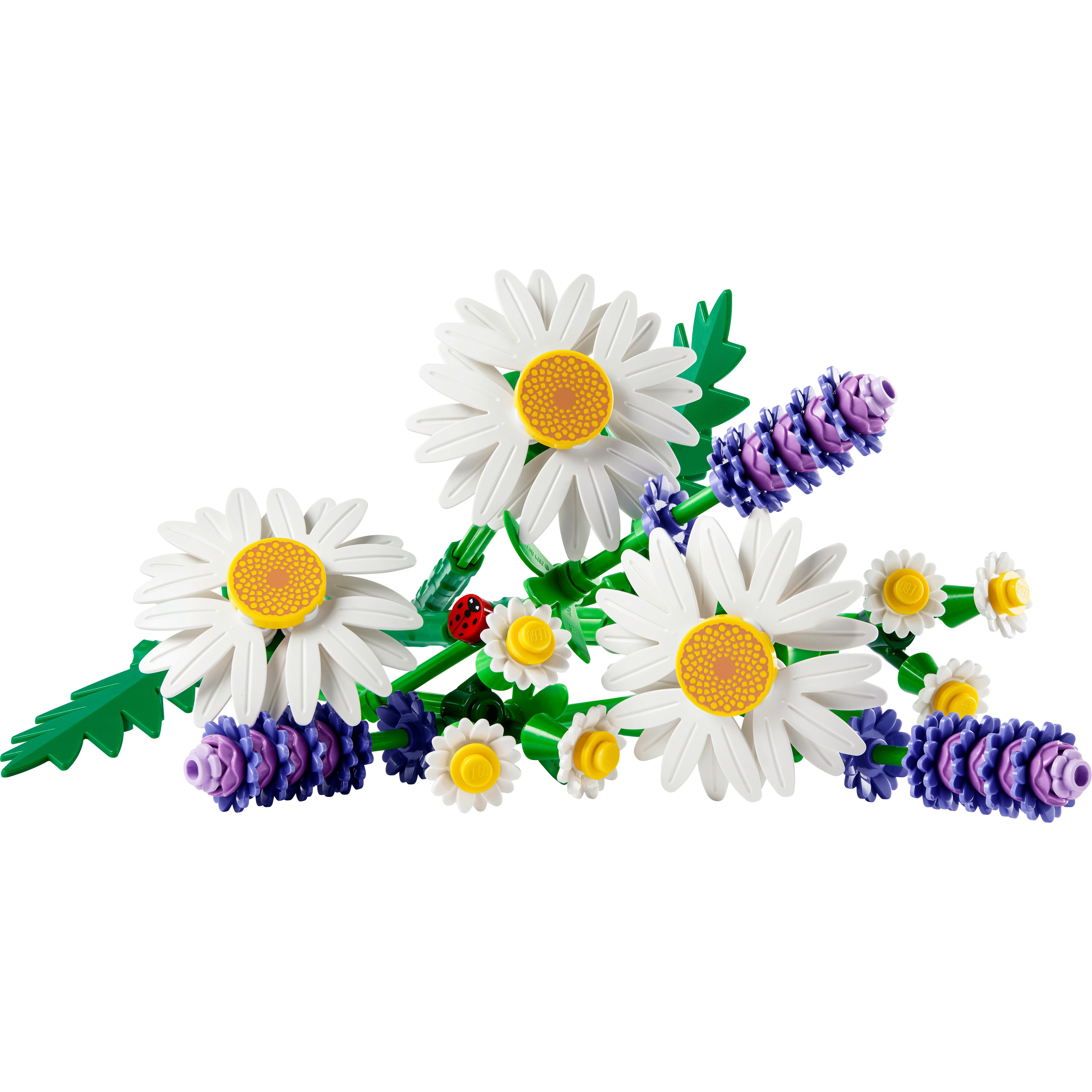 Voir la diapositive 2 : LEGO Botanicals 11508 Marguerites - Set de Bouquet Artificiel dès 9 ans - Fleurs Colorées