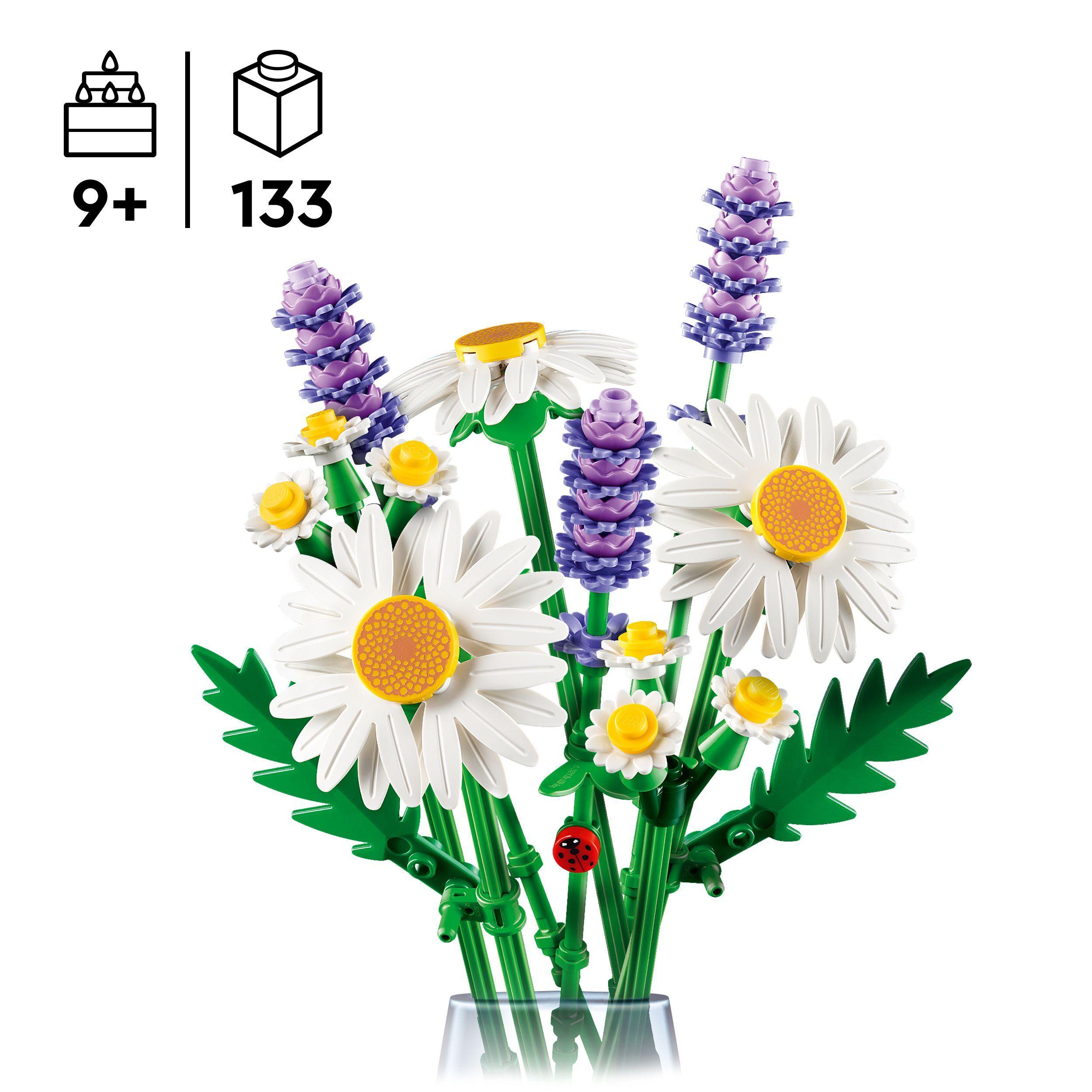 Voir la diapositive 3 : LEGO Botanicals 11508 Marguerites - Set de Bouquet Artificiel dès 9 ans - Fleurs Colorées