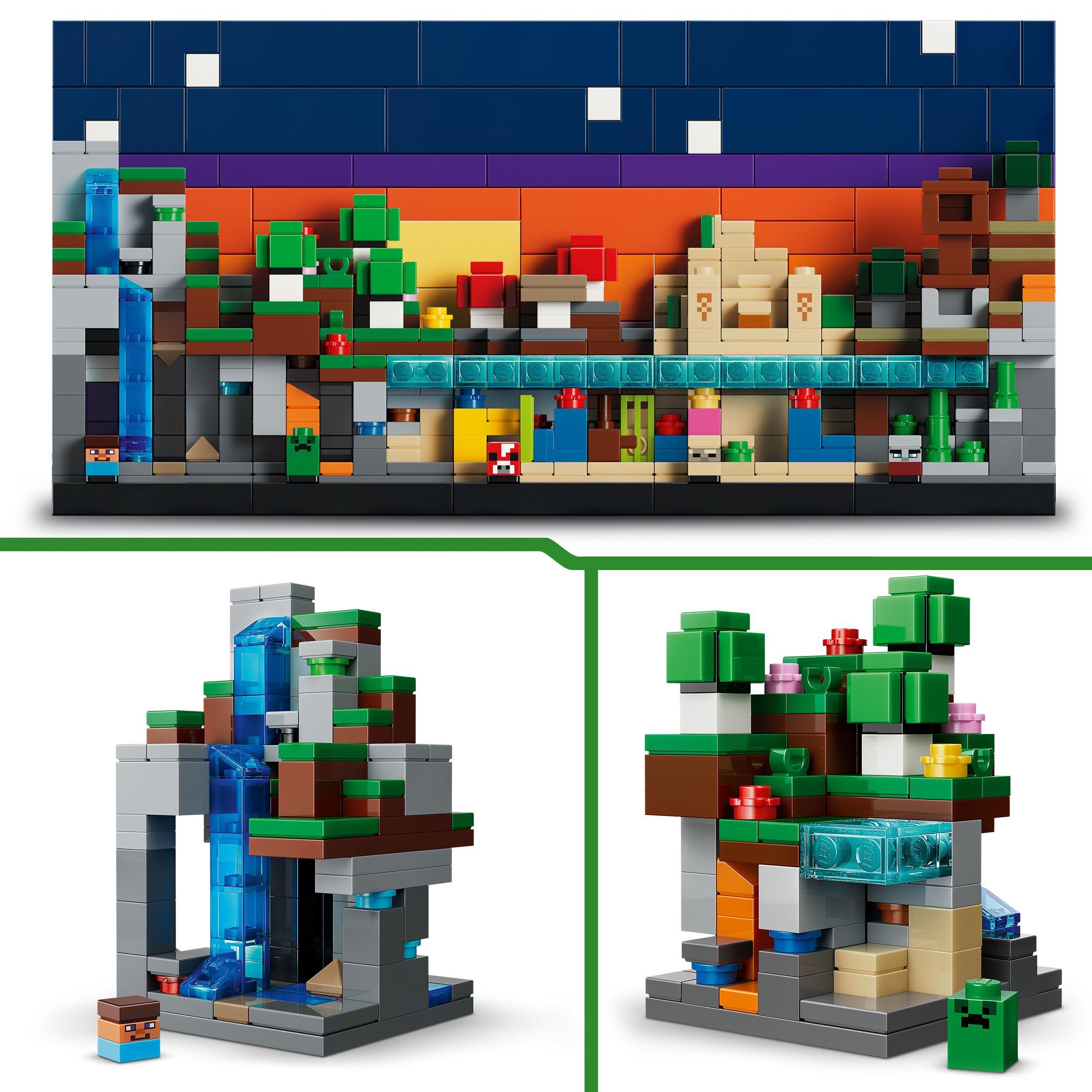 Voir la diapositive 4 : LEGO Minecraft 21589 Mini Biomes - Jouet de Construction pour Garçon ou Fille dès 12 ans