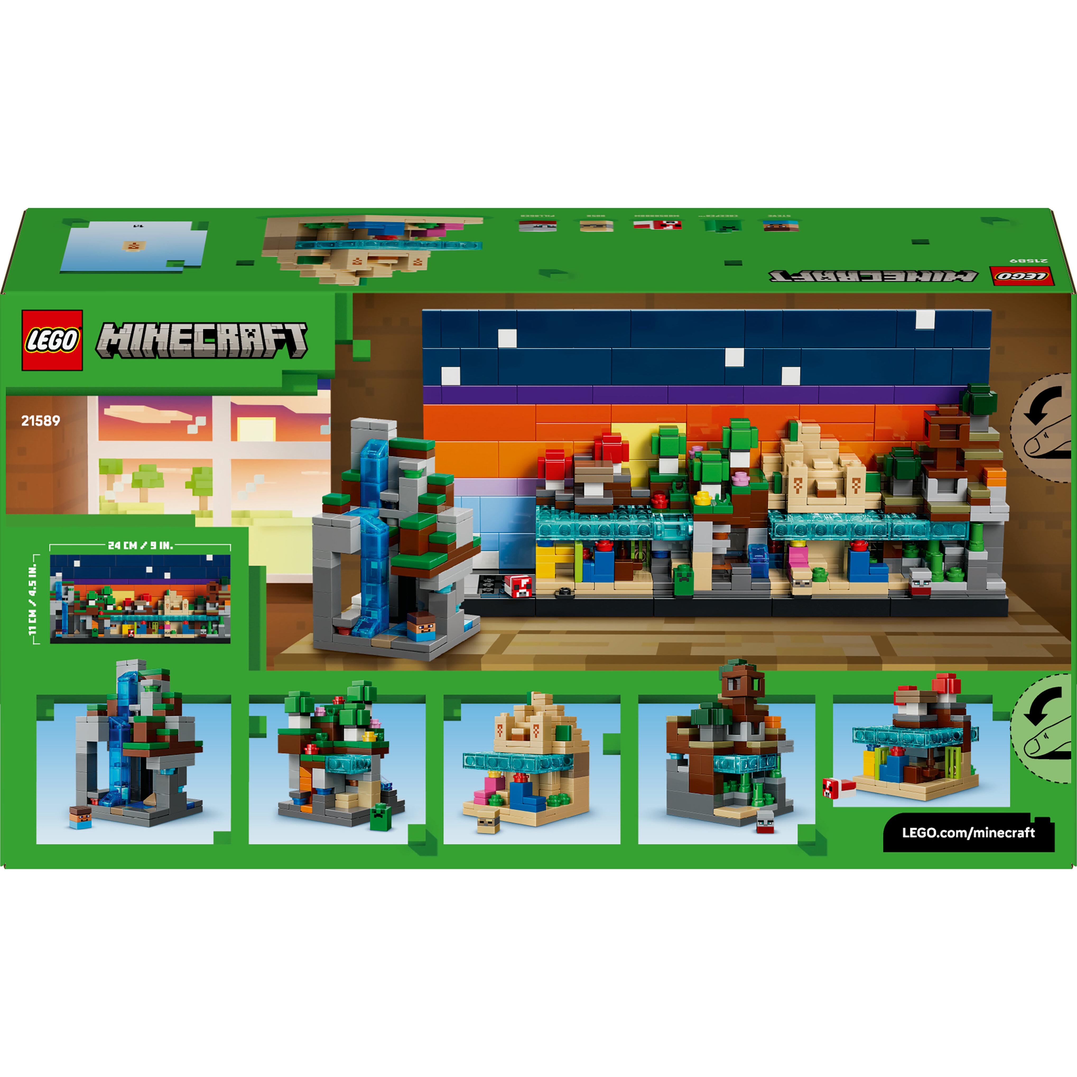 Voir la diapositive 8 : LEGO Minecraft 21589 Mini Biomes - Jouet de Construction pour Garçon ou Fille dès 12 ans