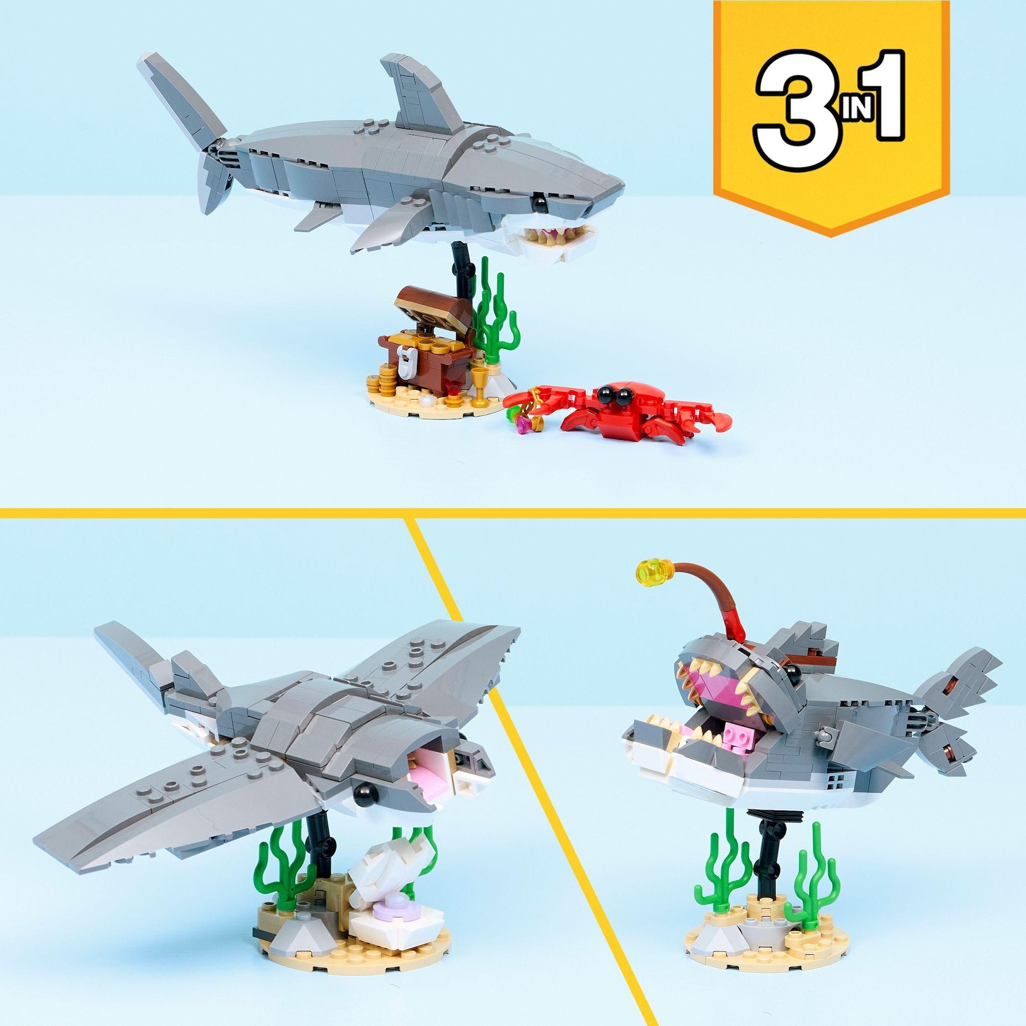 Voir la diapositive 6 : LEGO Creator 31381 - Le Redoutable Requin et le Coffre au Trésor