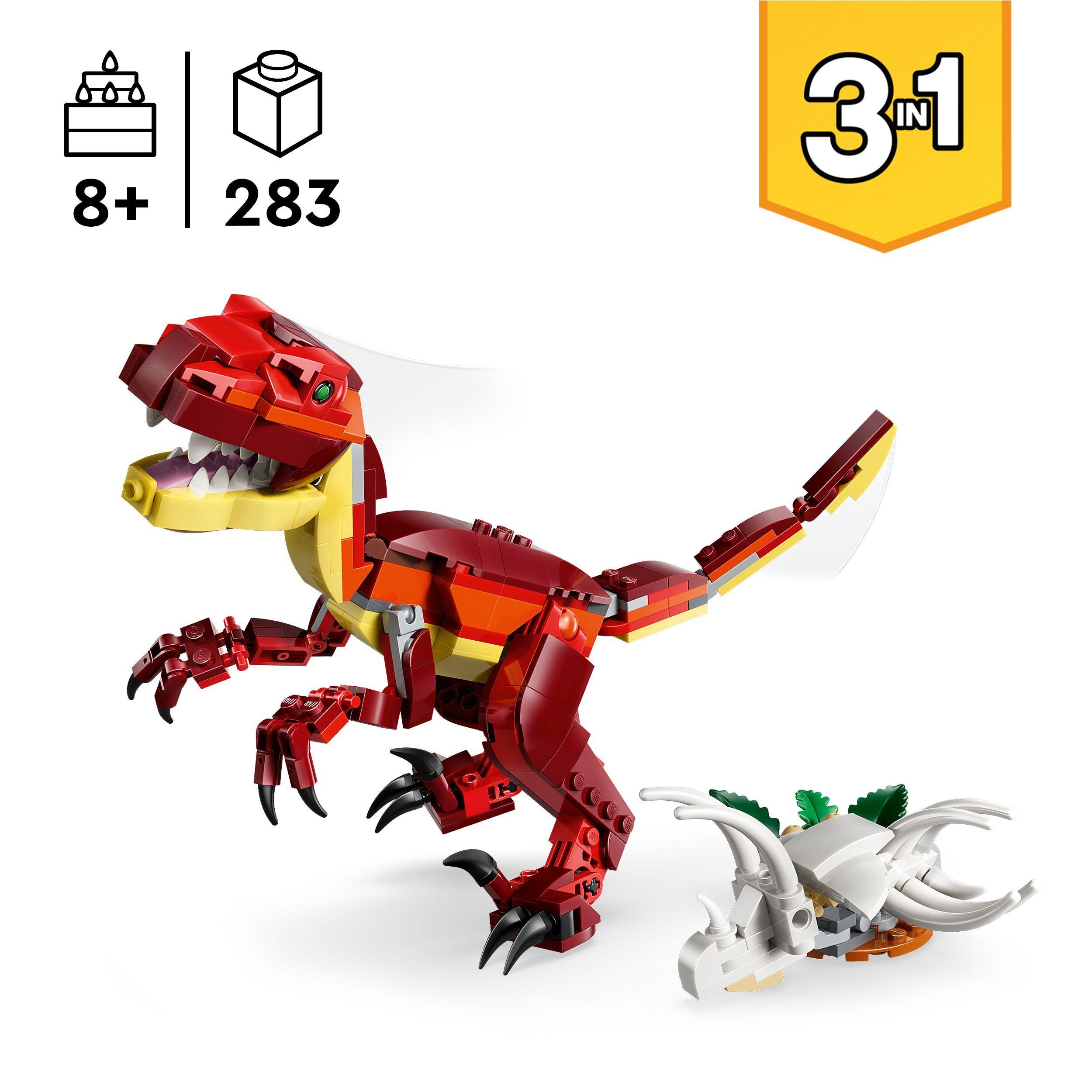 Voir la diapositive 3 : LEGO Creator 3-en-1 31379 Le Dinosaure Féroce - Jeu de Construction dès 8 ans - Cadeau