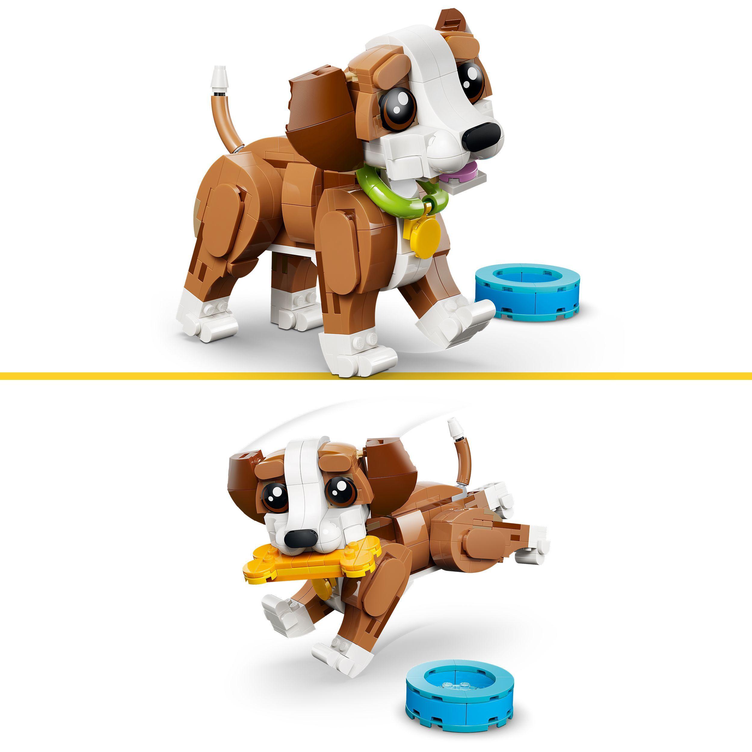 Voir la diapositive 4 : LEGO Creator 3-en-1 31382 Les Adorables Animaux : le Chiot Joueur - Jeu dès 8 ans - Cadeau