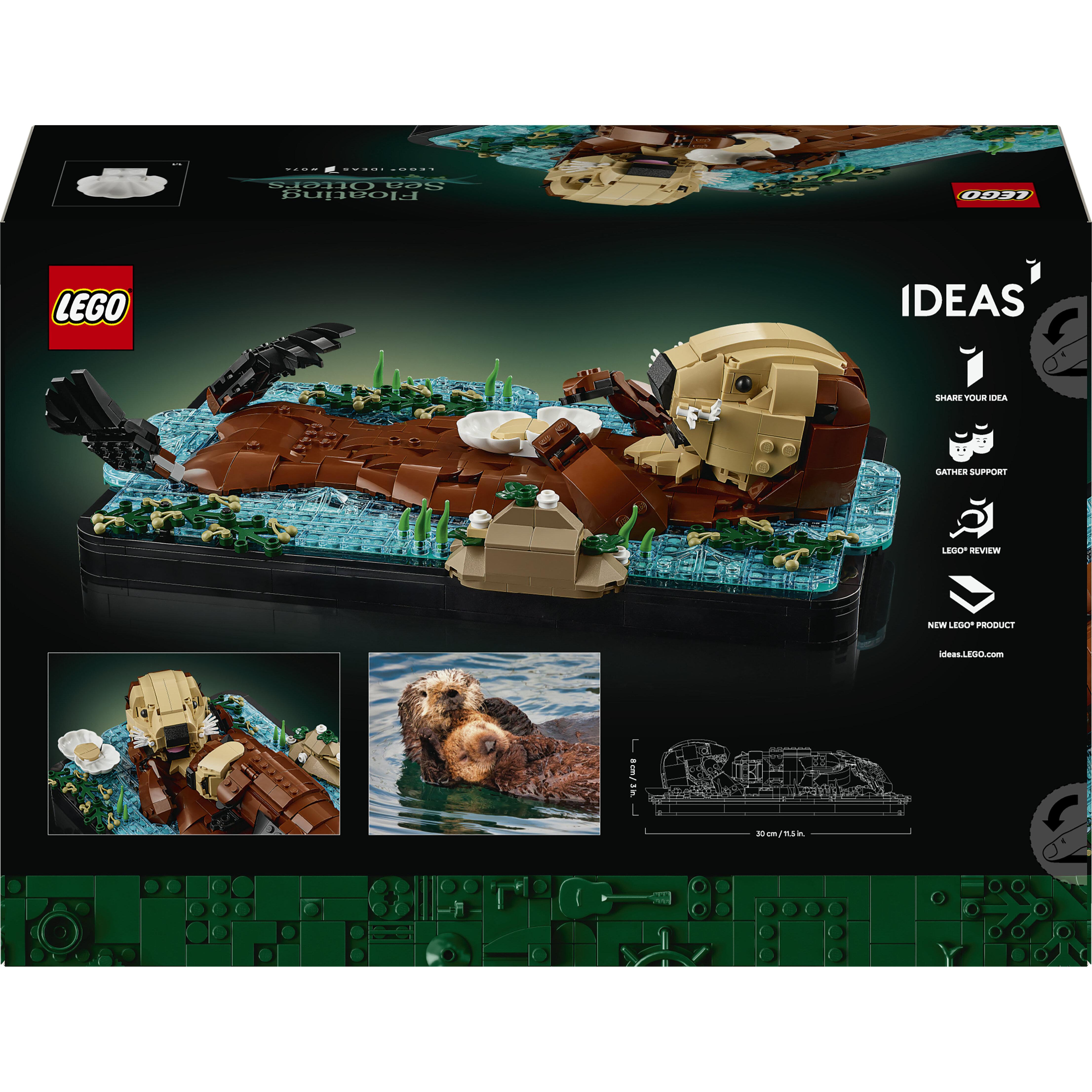 Voir la diapositive 8 : LEGO Ideas 21366 Les Loutres Câlines - Set de Construction Adulte - Maquette d'Animaux