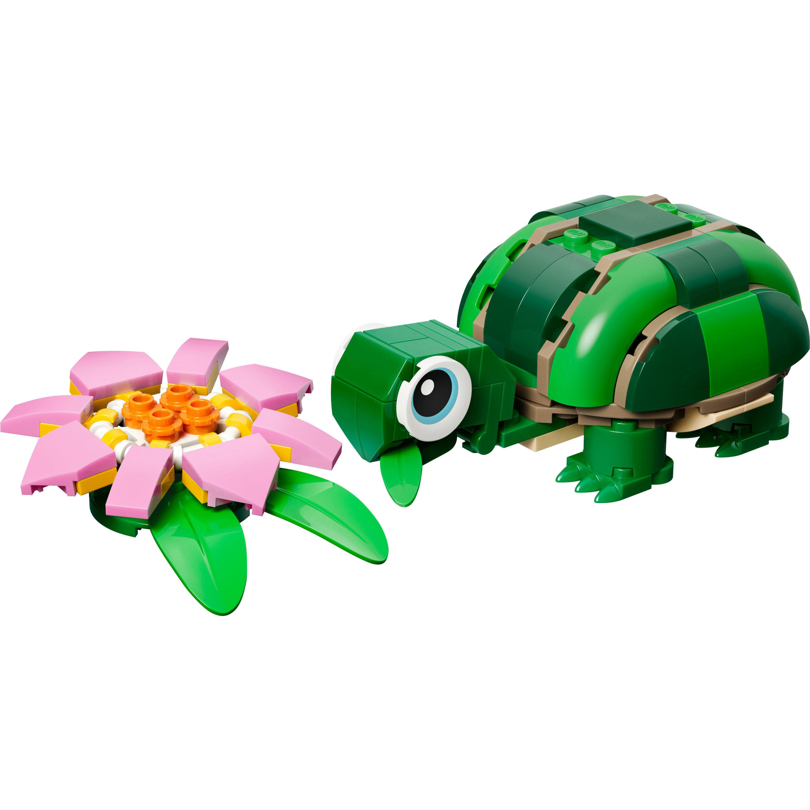 Voir la diapositive 2 : LEGO Creator 3-en-1 31377 La Tortue et la Fleur de Nénuphar - Jouet de Construction 7 ans