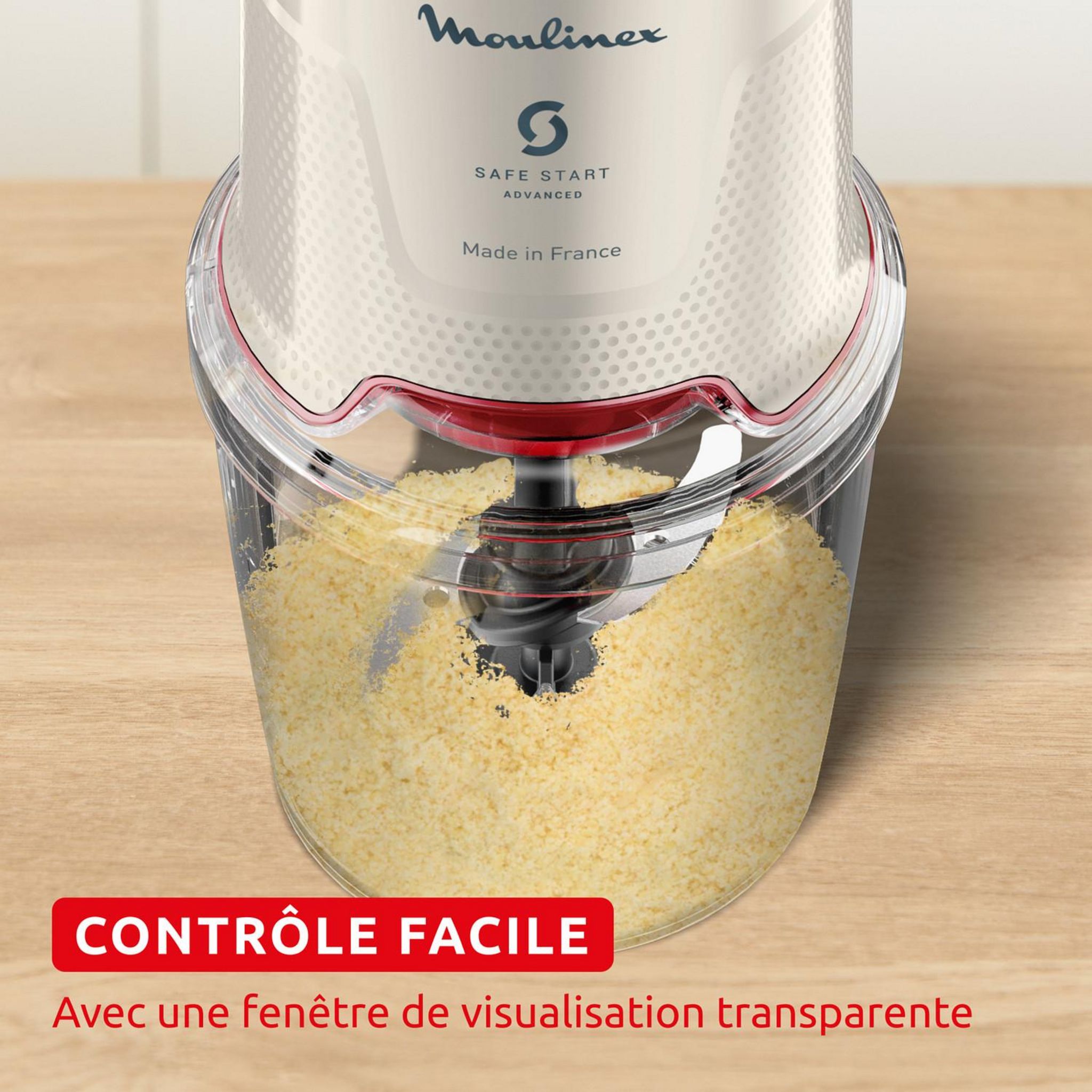 Voir la diapositive 3 : MOULINEX Mini hachoir électrique AT740BF1 - Écru
