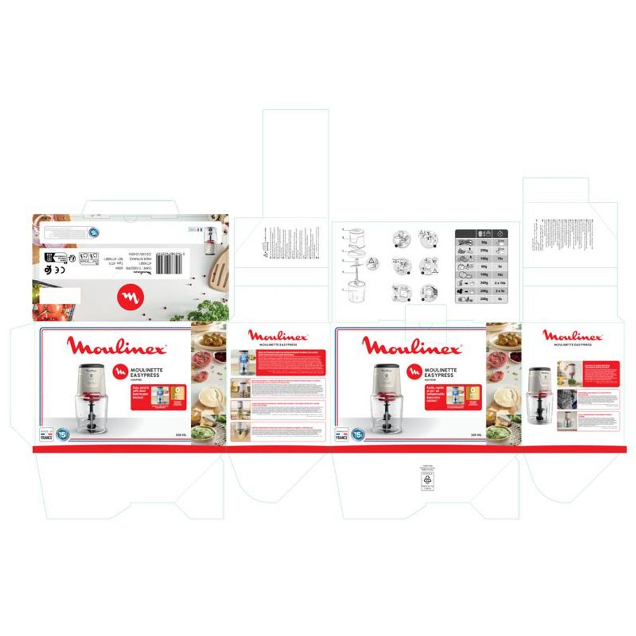 Voir la diapositive 7 : MOULINEX Mini hachoir électrique AT740BF1 - Écru
