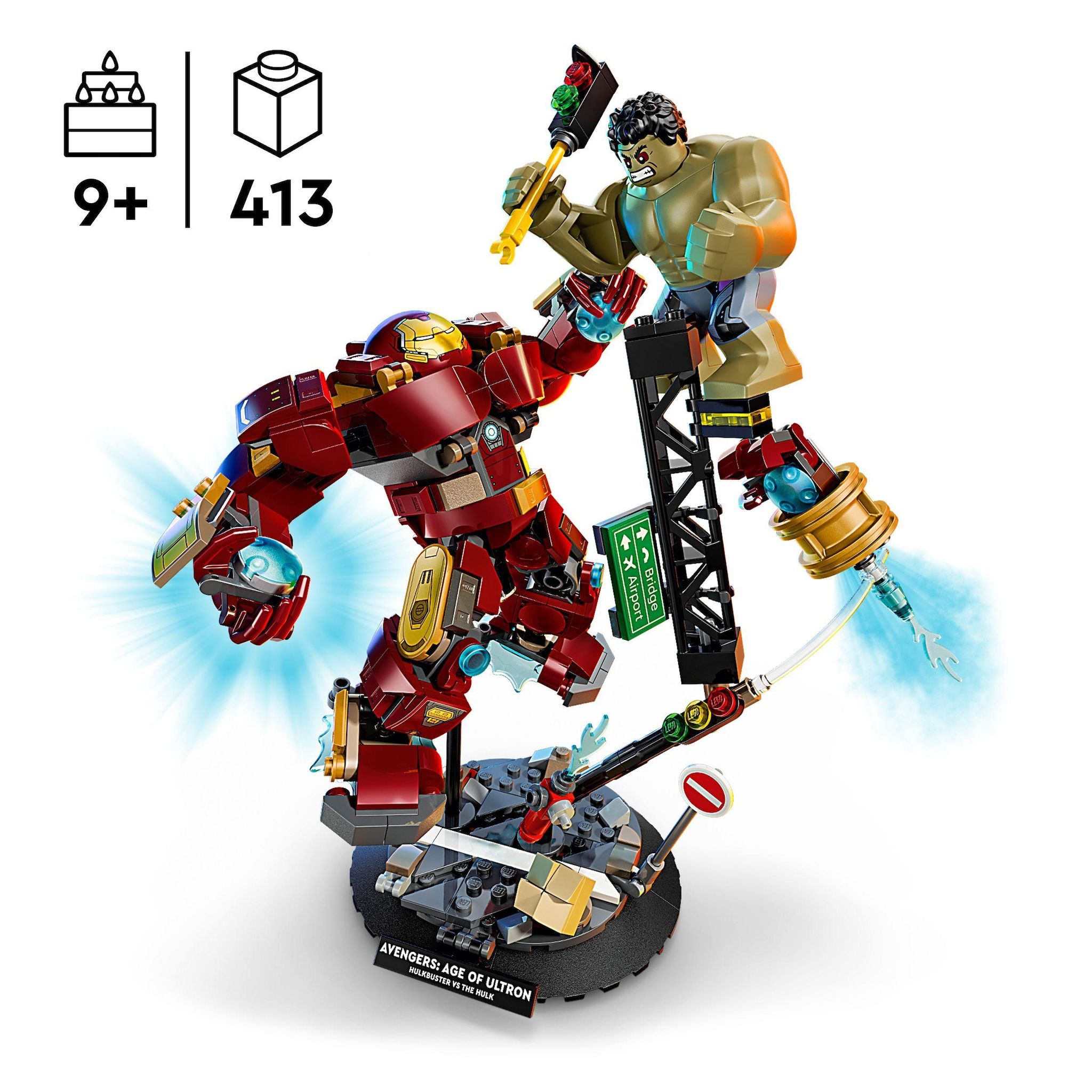 Voir la diapositive 3 : LEGO Marvel 76343 - Le Combat Légendaire entre Hulkbuster et Hulk