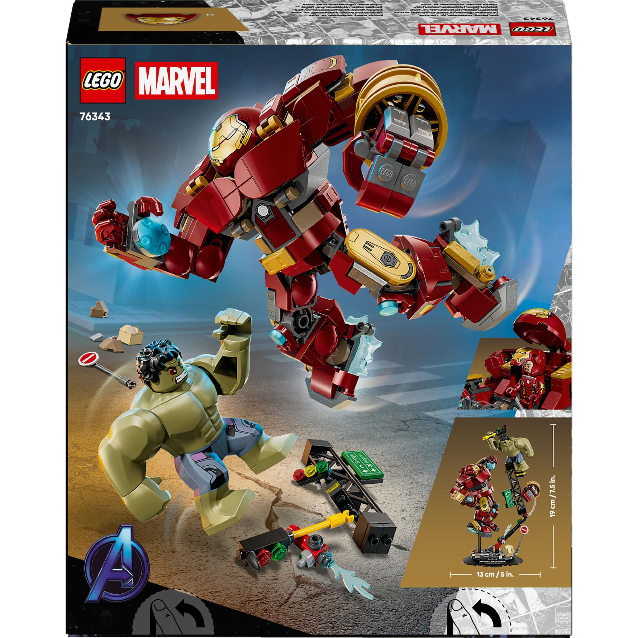 Voir la diapositive 8 : LEGO Marvel 76343 - Le Combat Légendaire entre Hulkbuster et Hulk