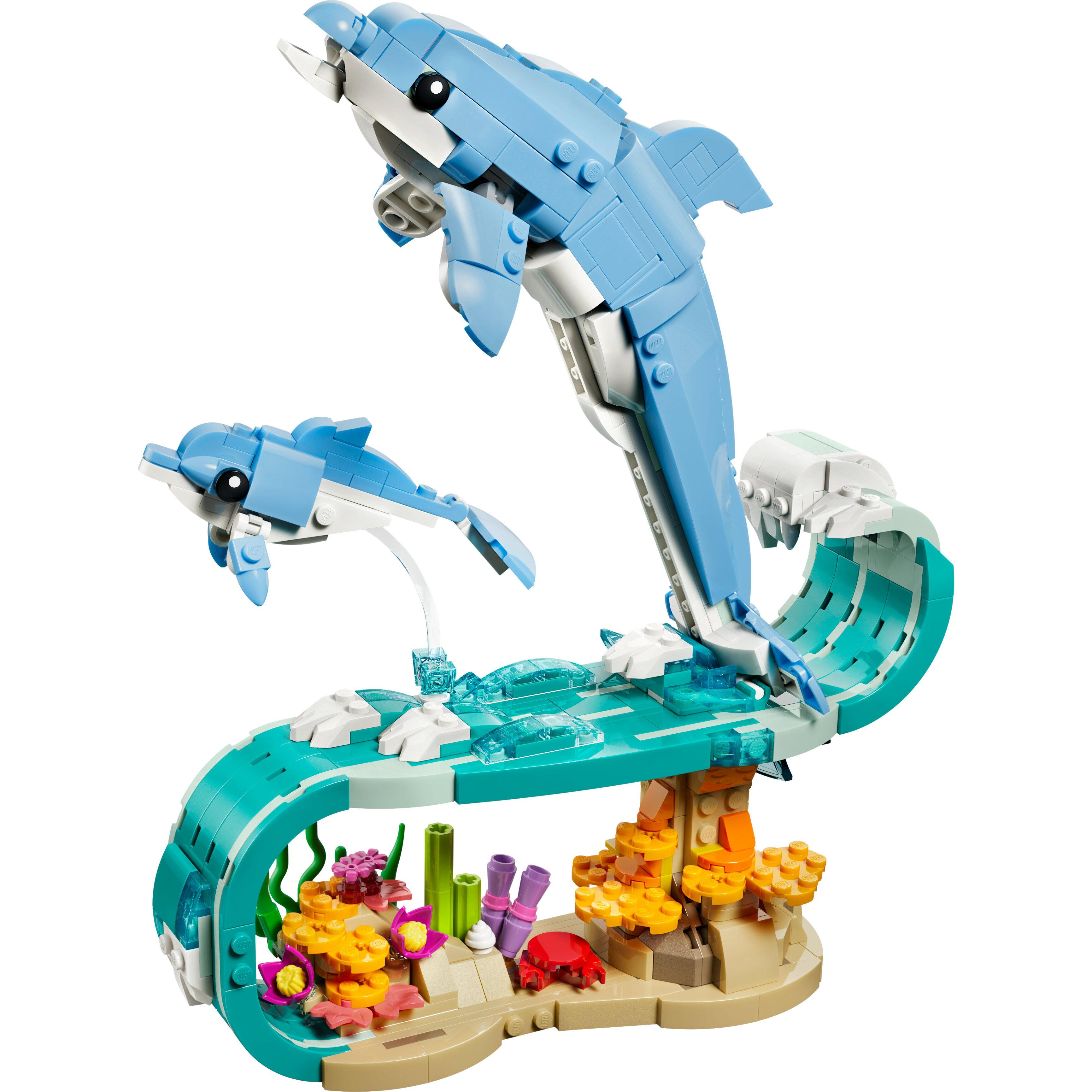 Voir la diapositive 2 : LEGO Creator 3-en-1 31385 Animaux Marins : les Beaux Dauphins - Jeu de Construction 9 ans