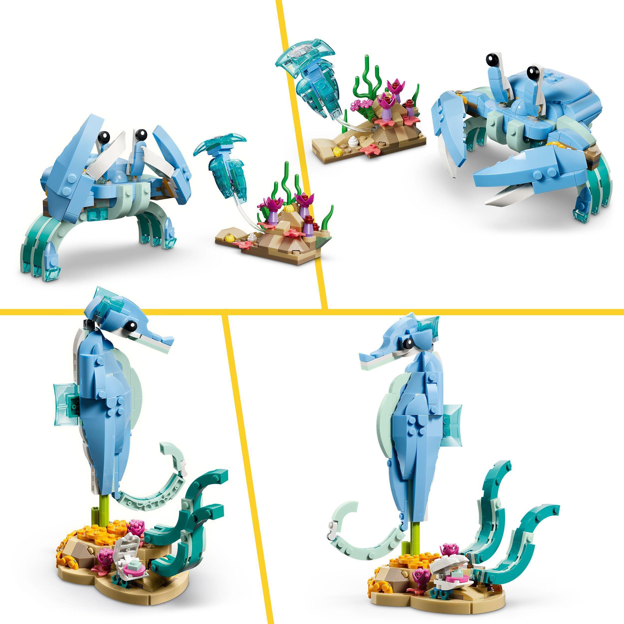 Voir la diapositive 5 : LEGO Creator 3-en-1 31385 Animaux Marins : les Beaux Dauphins - Jeu de Construction 9 ans