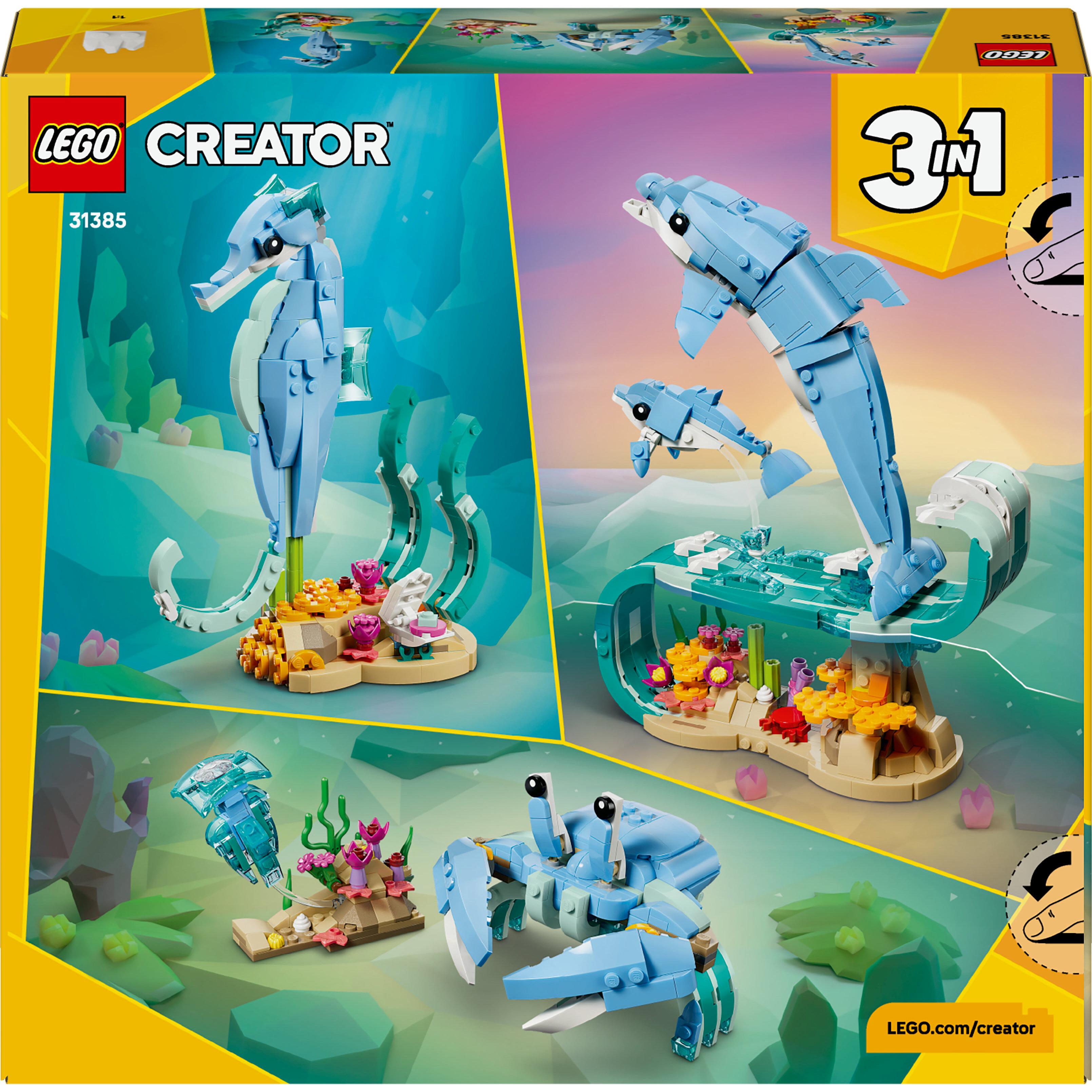 Voir la diapositive 8 : LEGO Creator 3-en-1 31385 Animaux Marins : les Beaux Dauphins - Jeu de Construction 9 ans