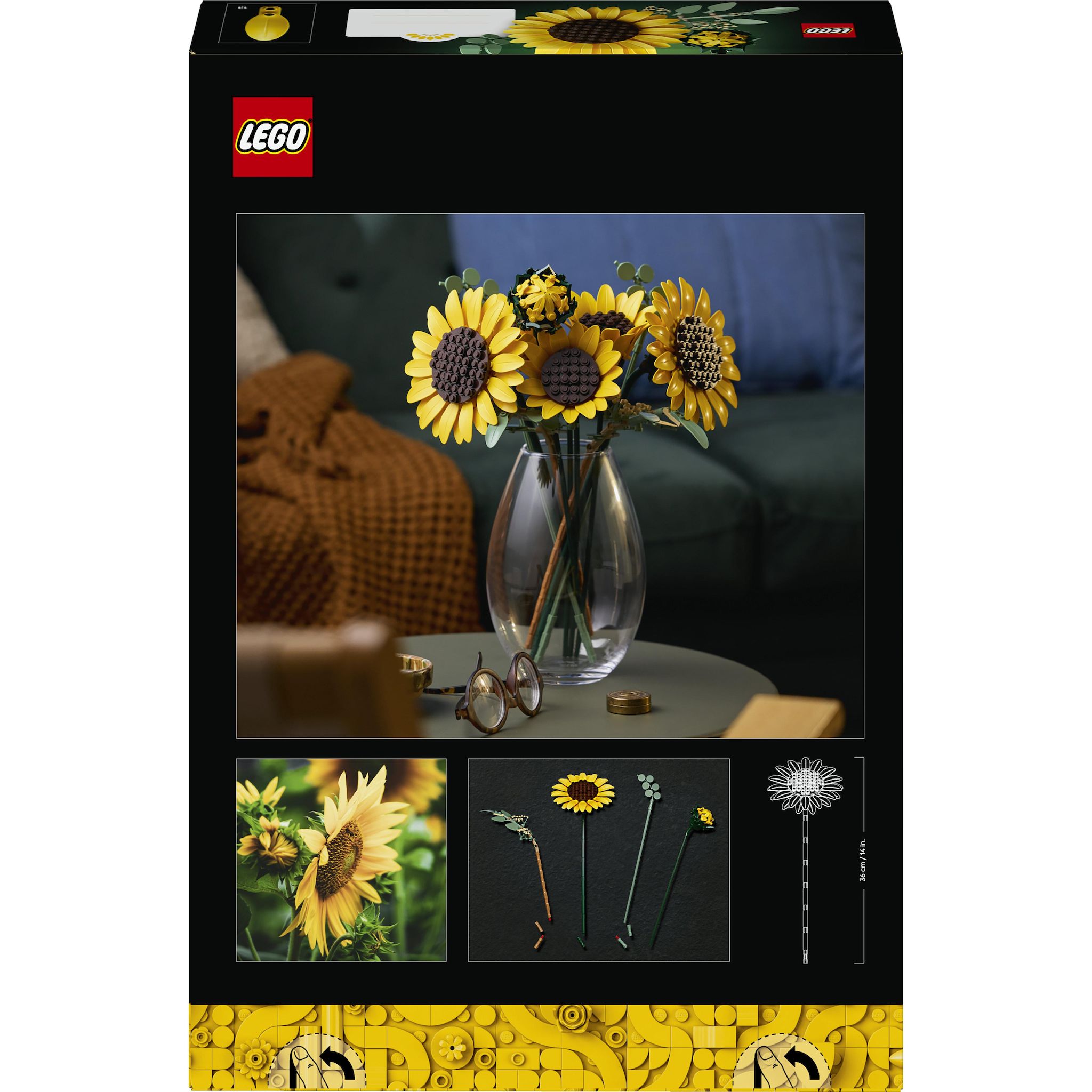 Voir la diapositive 8 : LEGO Botanicals 11502 Le Bouquet de Tournesols - Set de Fleurs Artificielles pour Adulte