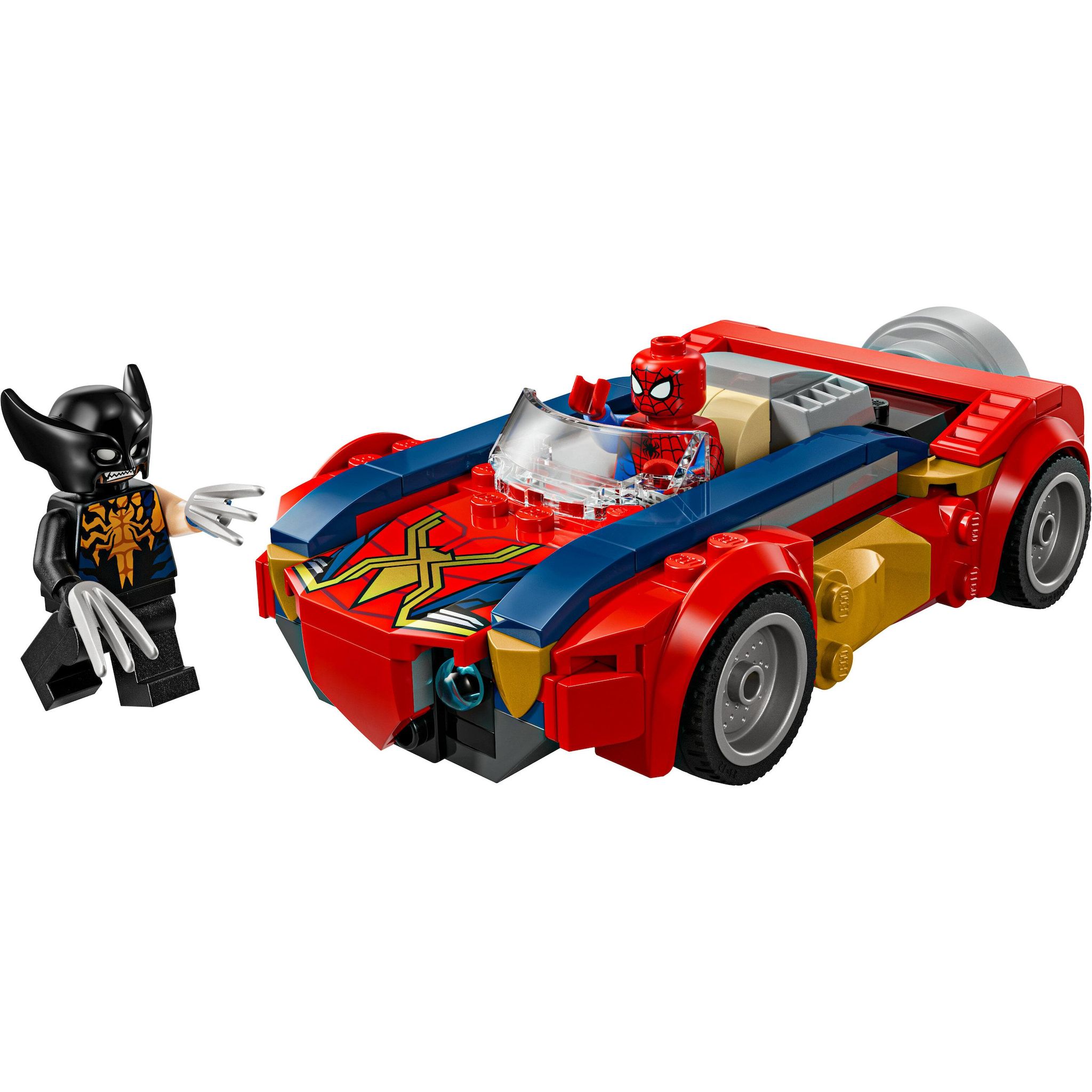 Voir la diapositive 2 : LEGO Marvel 76336 - Spider-Man et sa Voiture contre Wolverine Vénomisé