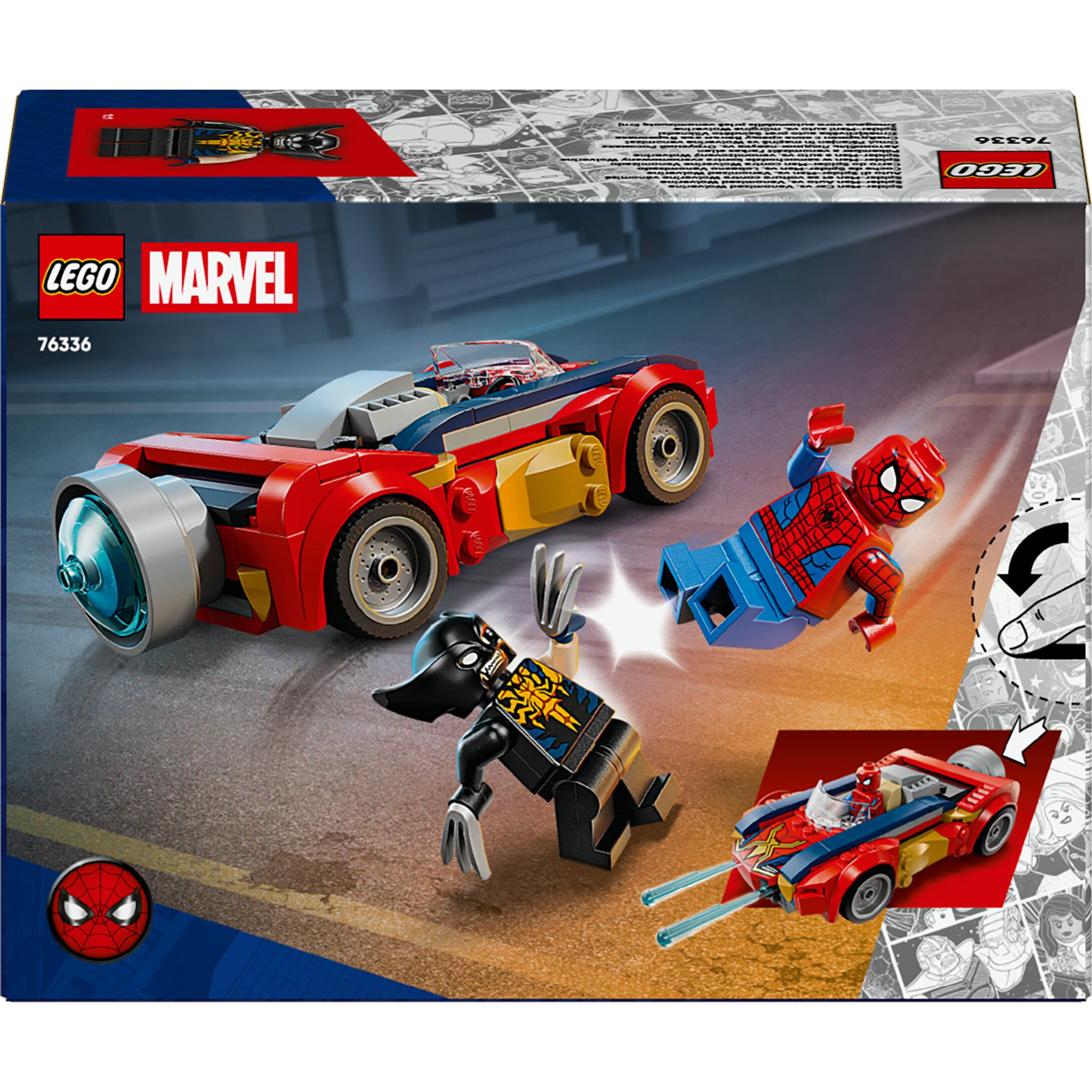 Voir la diapositive 8 : LEGO Marvel 76336 - Spider-Man et sa Voiture contre Wolverine Vénomisé