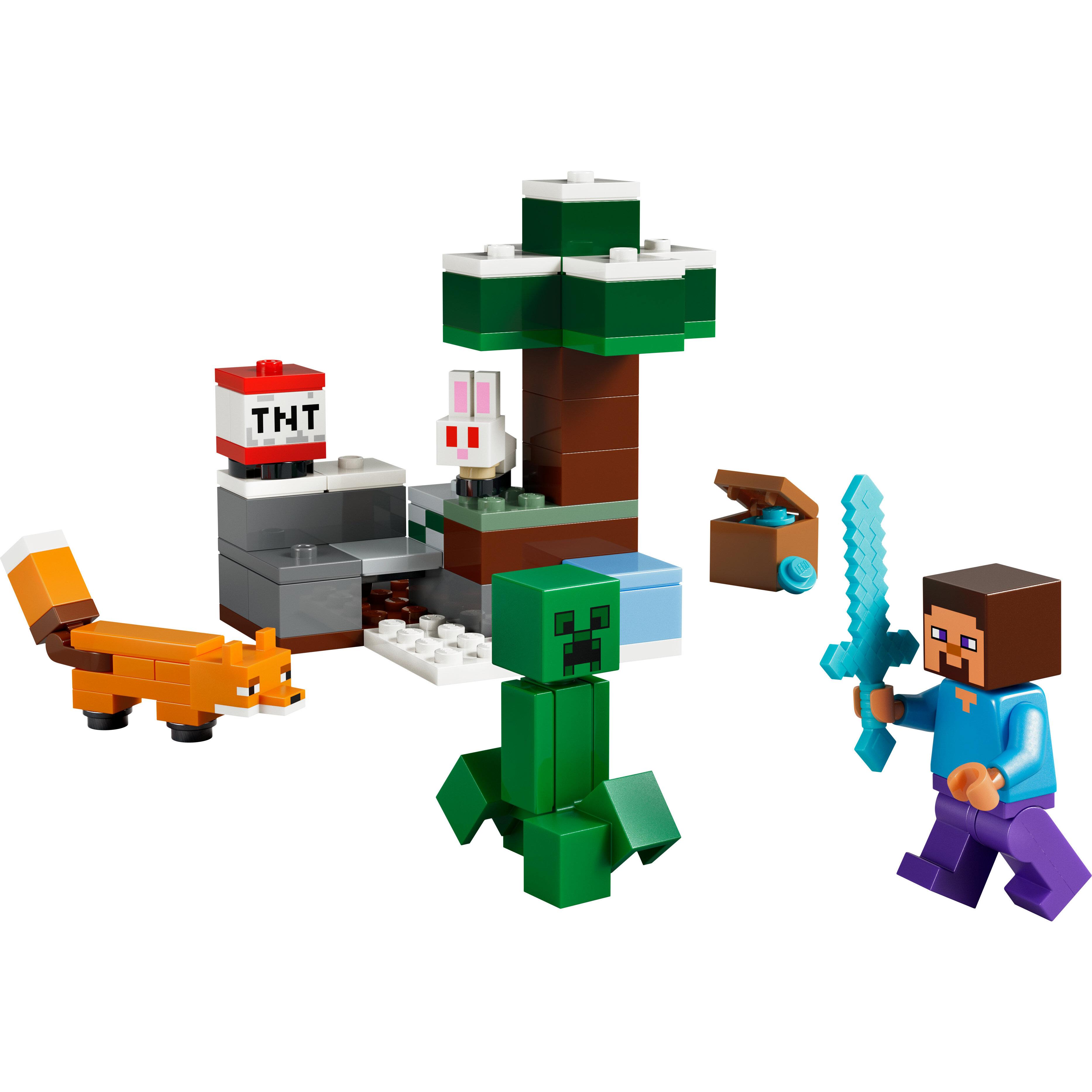 Voir la diapositive 2 : LEGO Minecraft 21583 Les Aventures de Steve dans la Taïga - Jeu Garçon ou Fille dès 6 ans