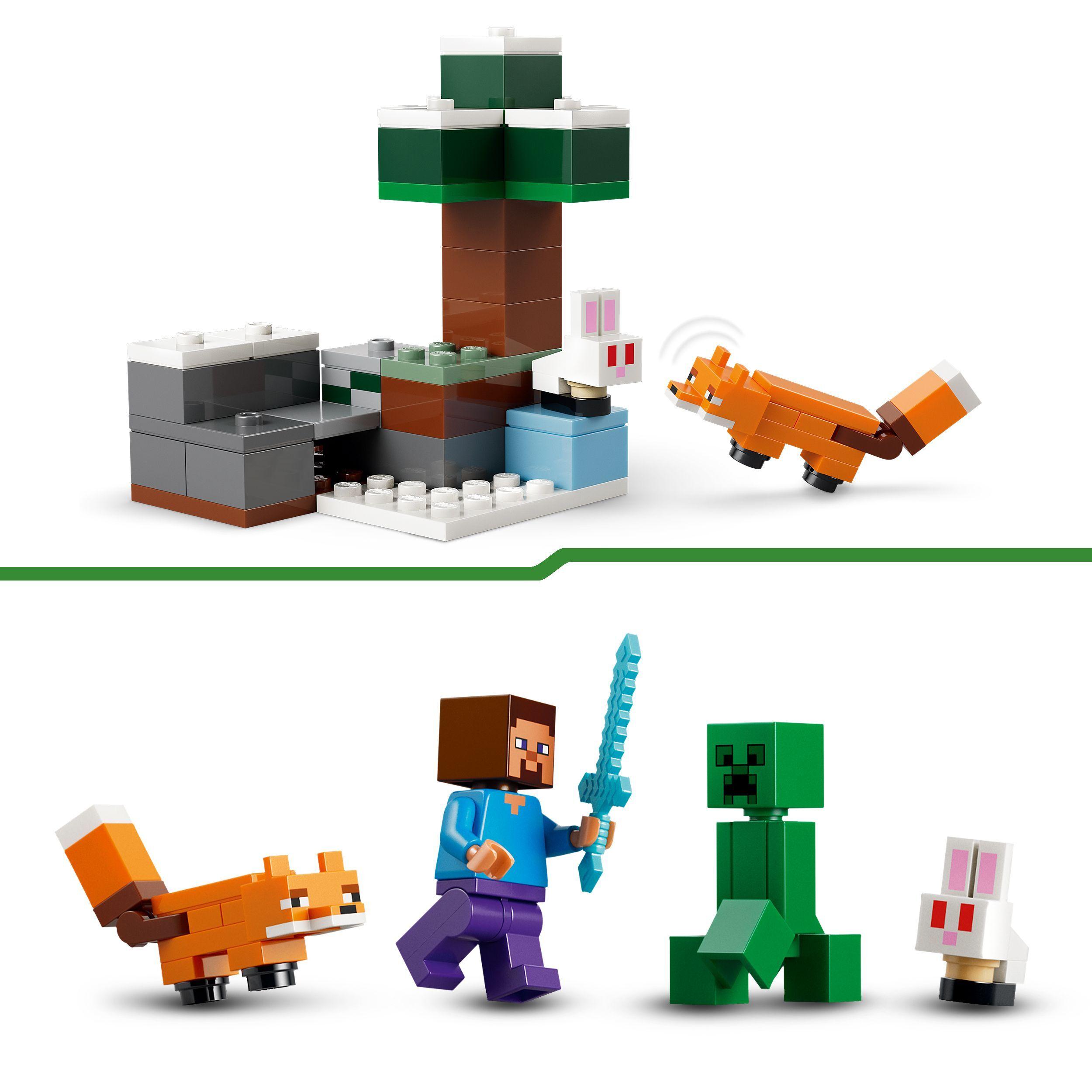 Voir la diapositive 5 : LEGO Minecraft 21583 Les Aventures de Steve dans la Taïga - Jeu Garçon ou Fille dès 6 ans