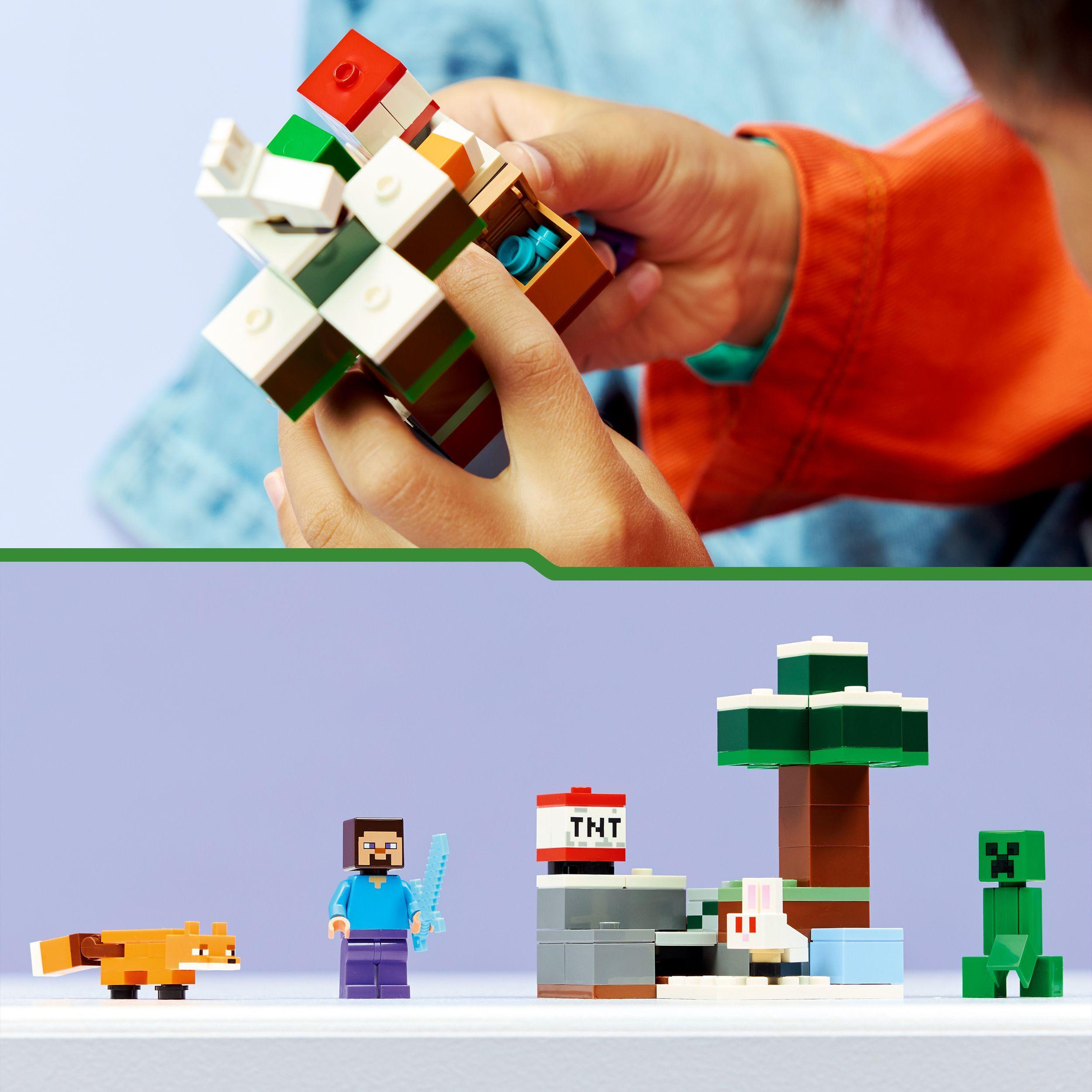 Voir la diapositive 6 : LEGO Minecraft 21583 Les Aventures de Steve dans la Taïga - Jeu Garçon ou Fille dès 6 ans