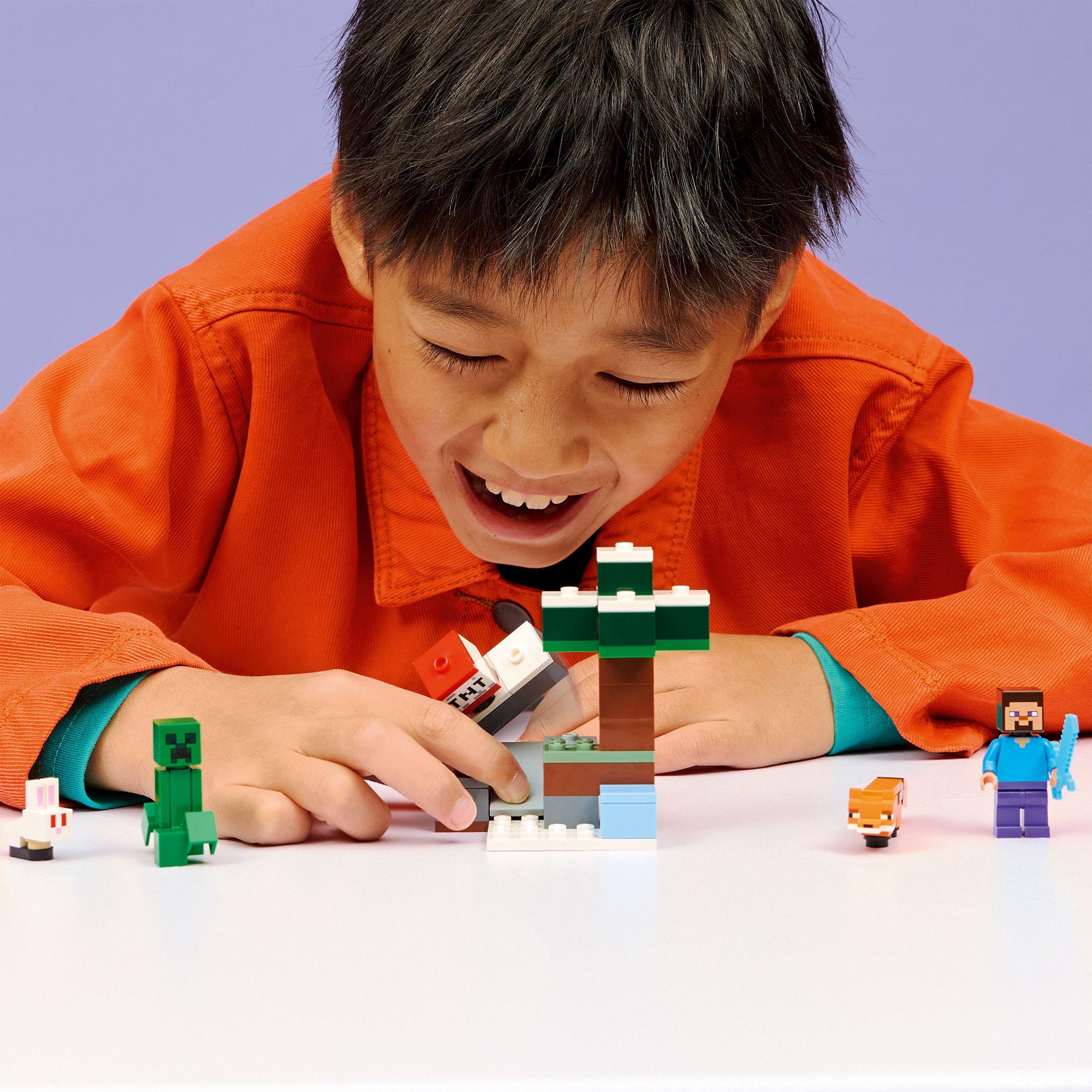 Voir la diapositive 7 : LEGO Minecraft 21583 Les Aventures de Steve dans la Taïga - Jeu Garçon ou Fille dès 6 ans