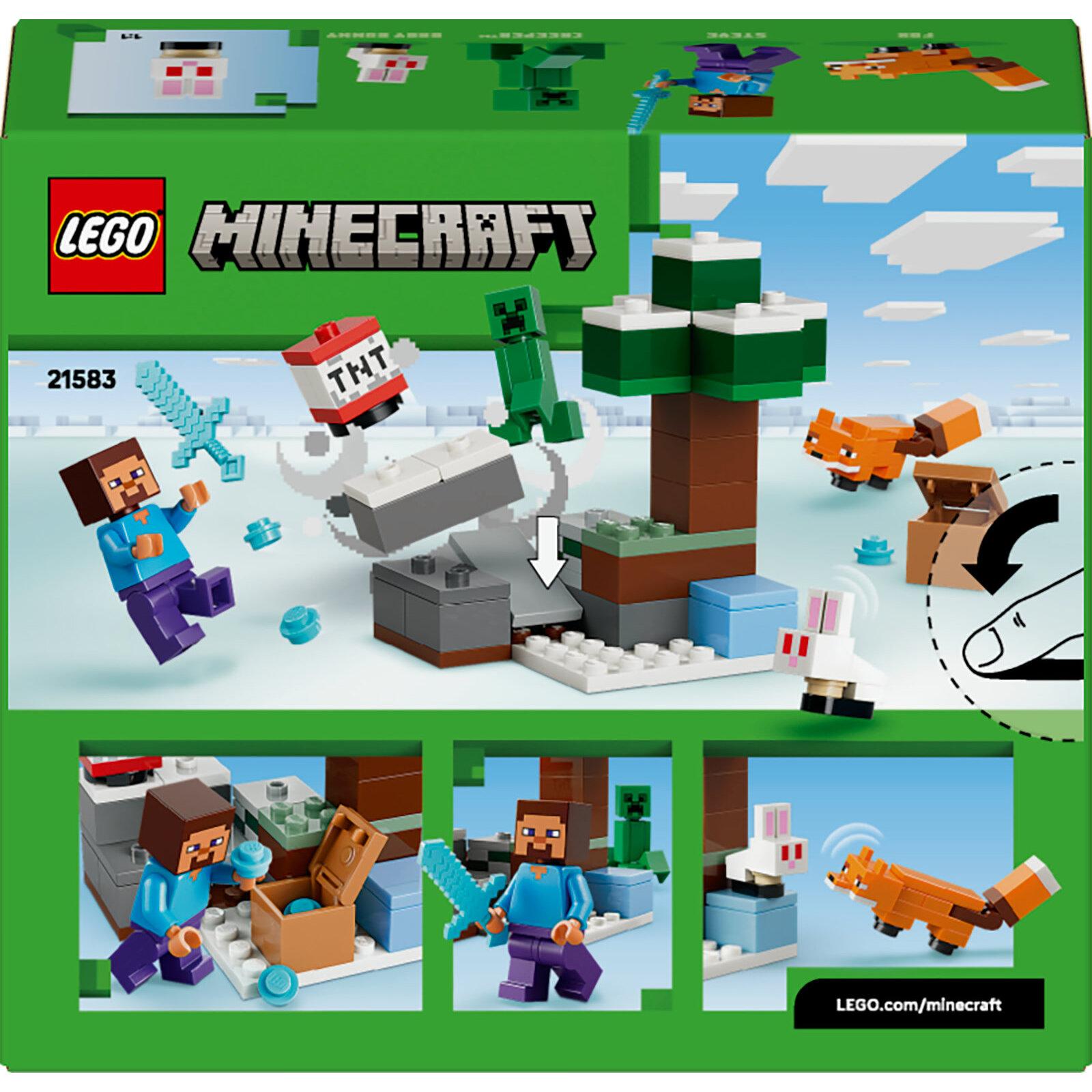 Voir la diapositive 8 : LEGO Minecraft 21583 Les Aventures de Steve dans la Taïga - Jeu Garçon ou Fille dès 6 ans