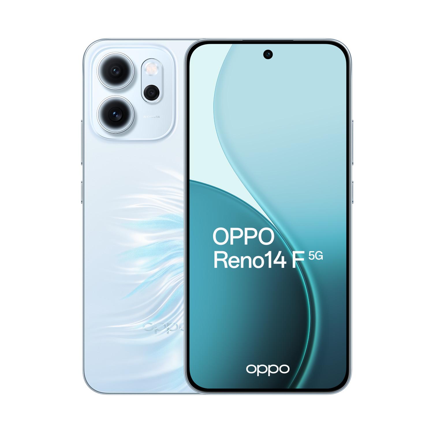 Voir la diapositive 2 : OPPO Reno 14F 5G 256Go - Bleu