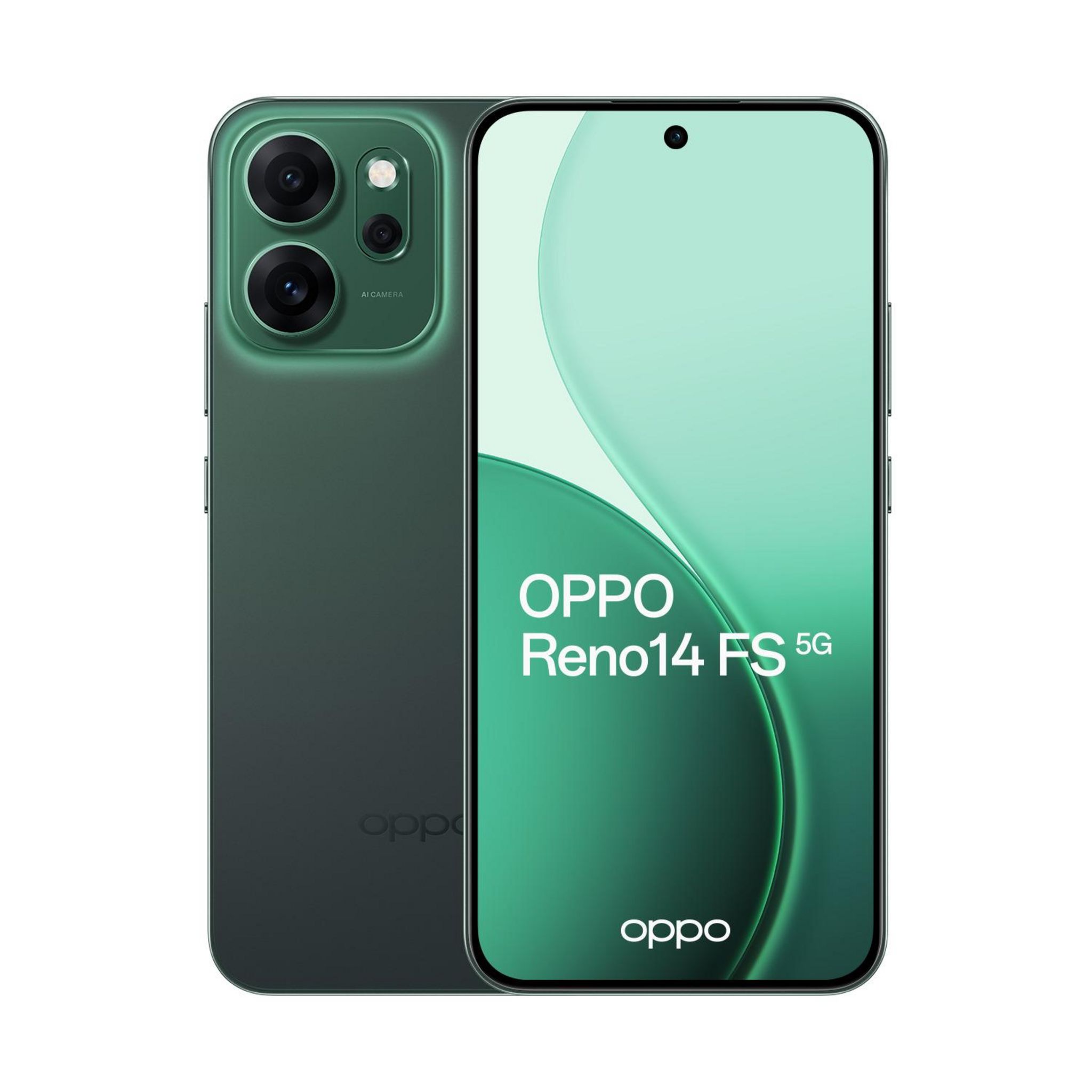 Voir la diapositive 2 : OPPO Reno 14FS 5G 512Go - Vert