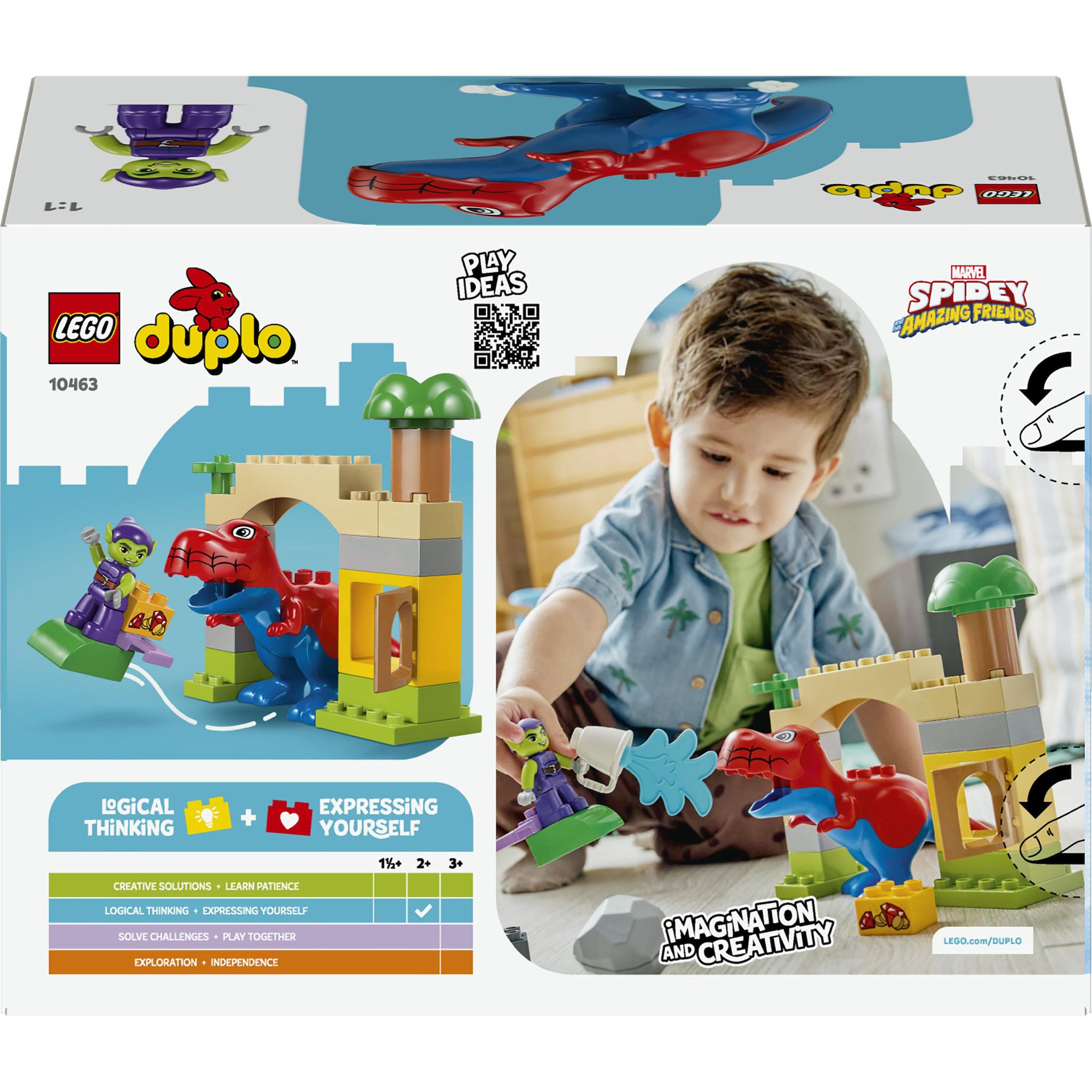 Voir la diapositive 3 : LEGO Duplo 10463 - Dinosaur Spidey-Rex contre Green Goblin