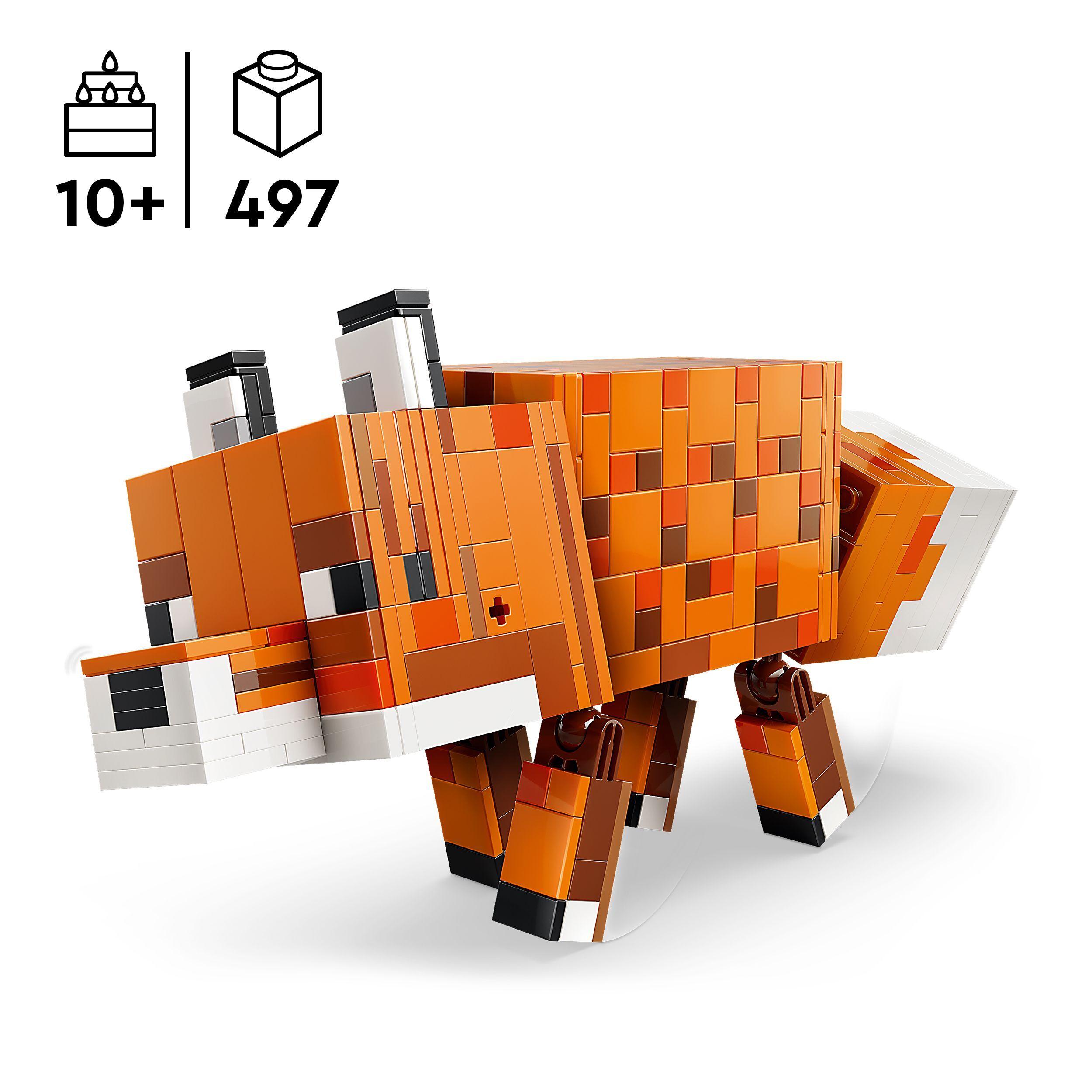 Voir la diapositive 3 : LEGO Minecraft 21588 Le Renard - Jeu 3D Garçon ou Fille dès 10 ans - Figurine d'Animal