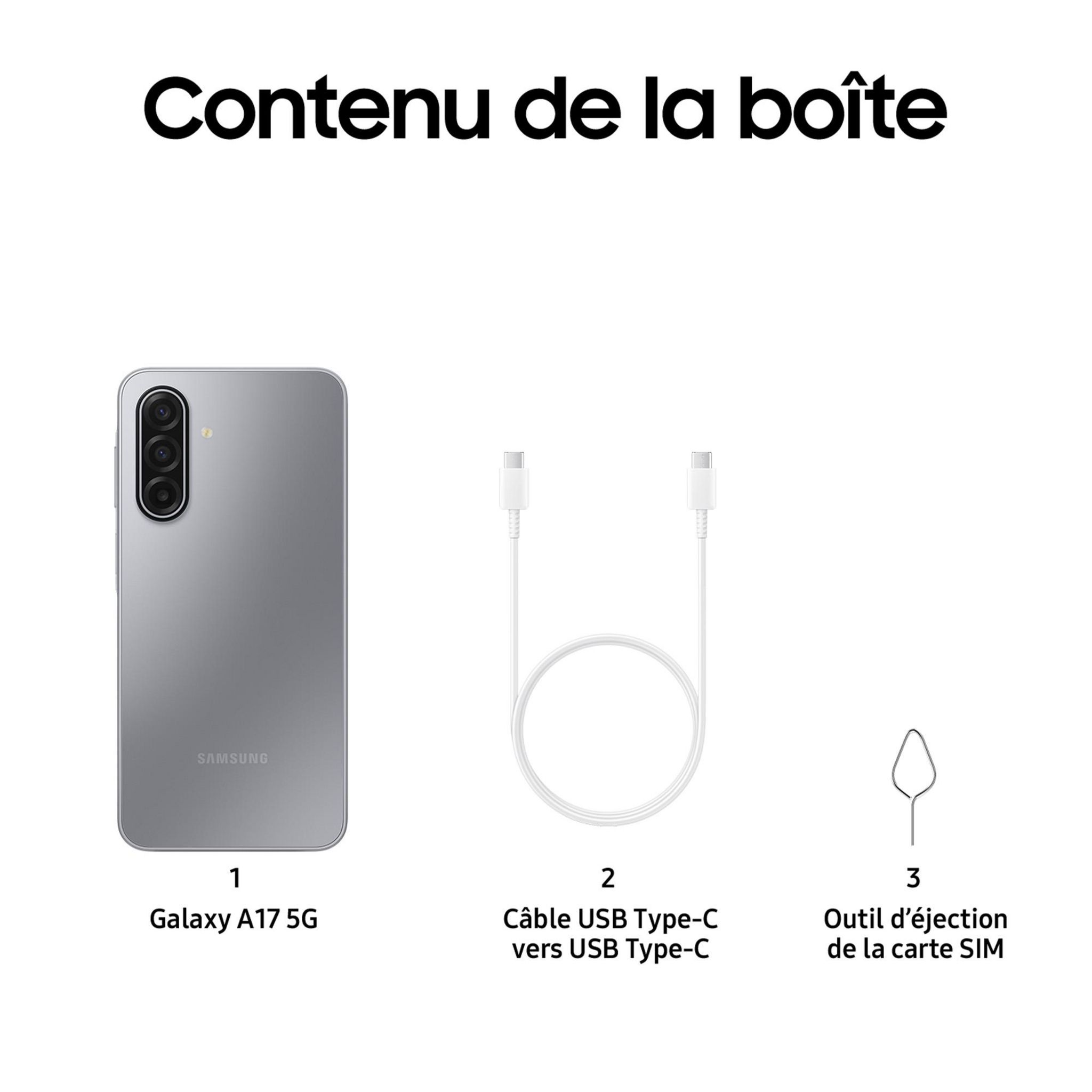 Voir la diapositive 6 : SAMSUNG Galaxy A17 5G 128Go - Gris