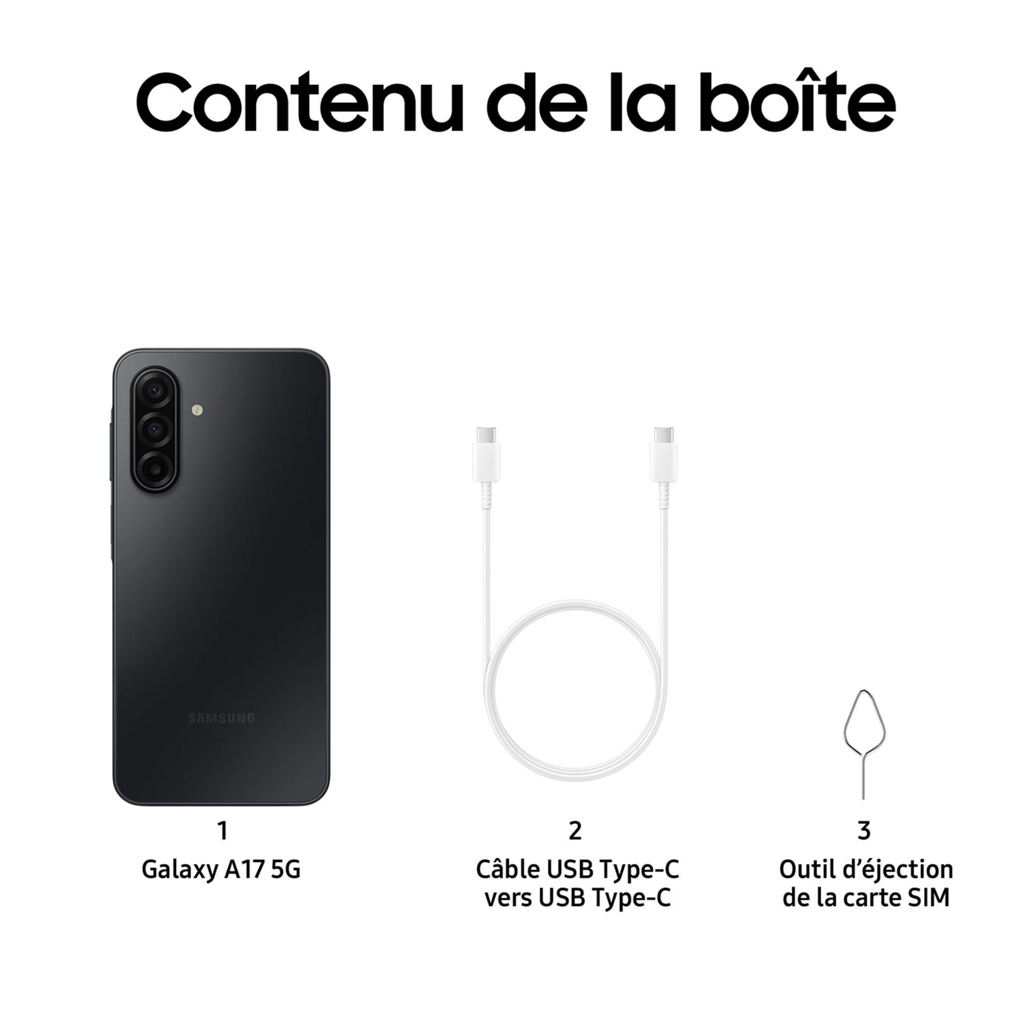 Voir la diapositive 4 : SAMSUNG Galaxy A17 5G 128Go - Noir
