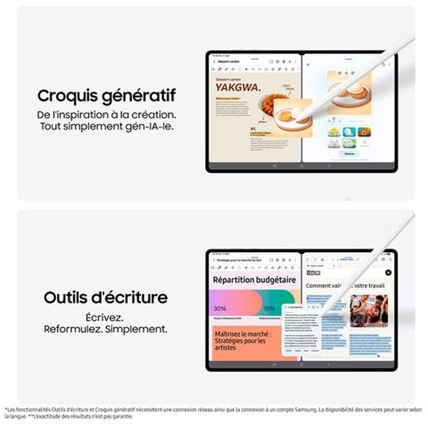 Voir la diapositive 4 : SAMSUNG TAB S11 Ultra 256Go - Gris