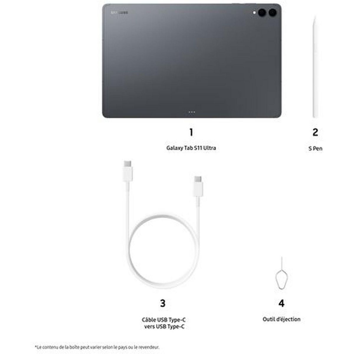 SAMSUNG TAB S11 Ultra 256Go - Gris