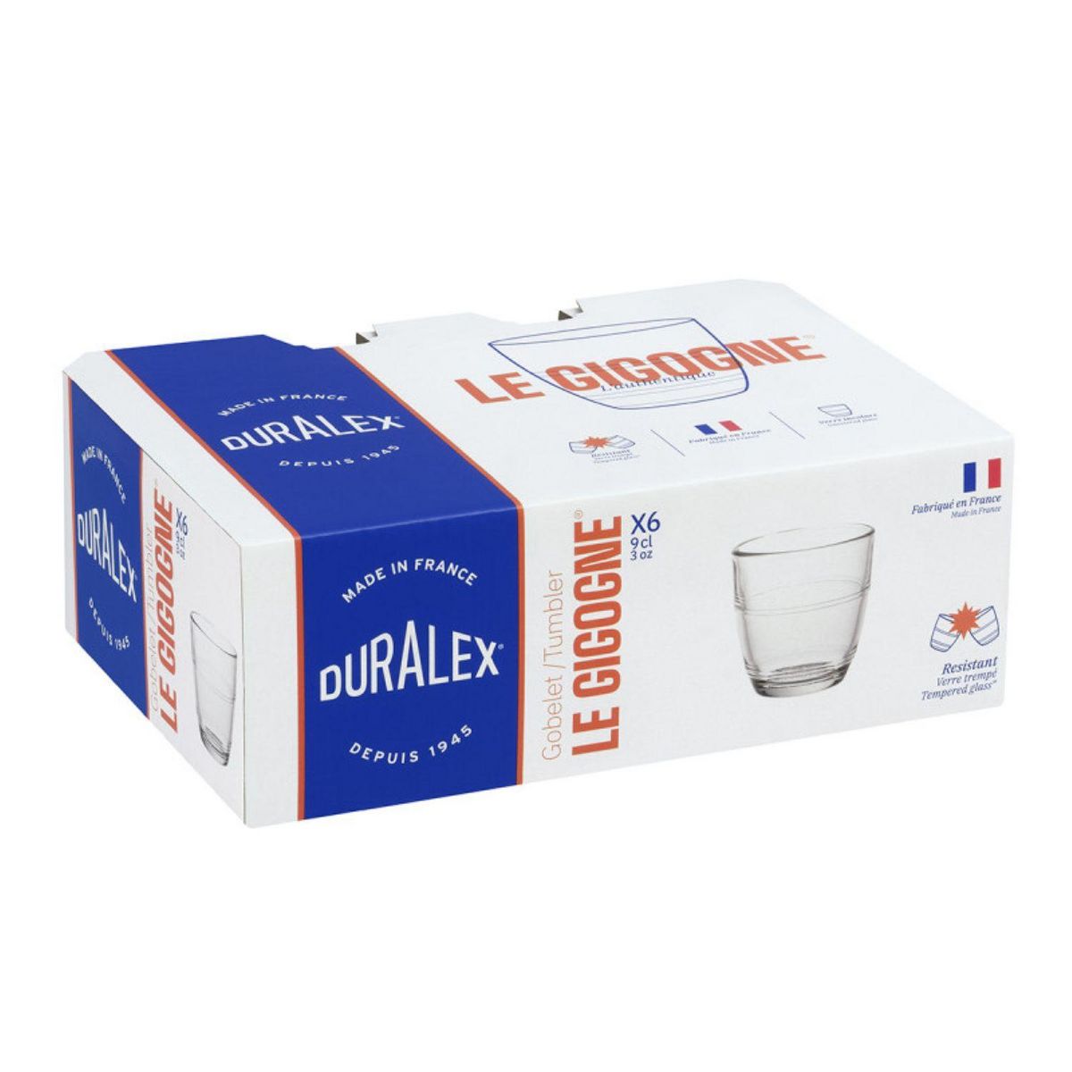 MALONGO Lot de 6 verres gobelet 9 cl