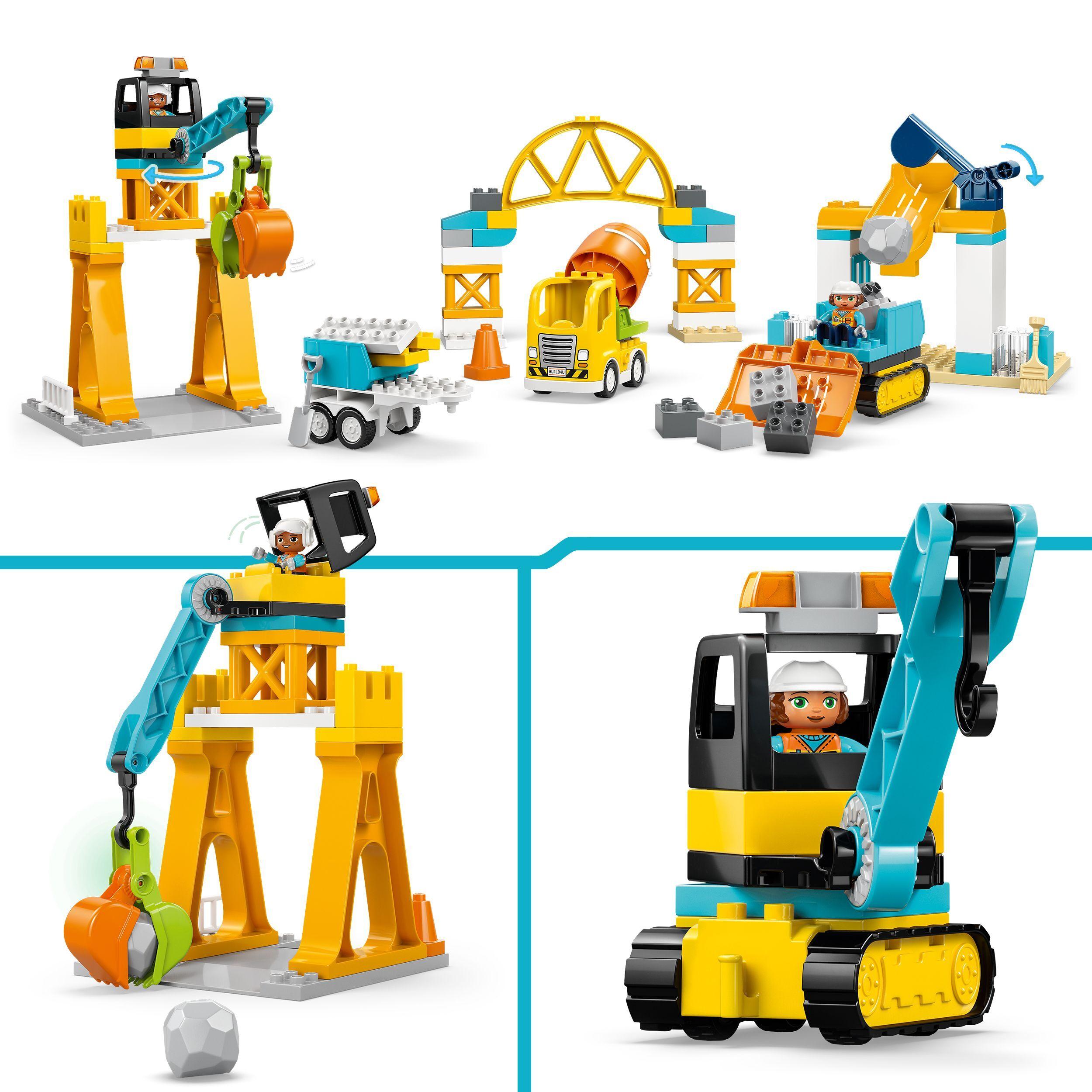 Voir la diapositive 5 : LEGO DUPLO Ma Ville 10476 Le Chantier et les Véhicules de Construction 3-en-1 - Jeu Créatif