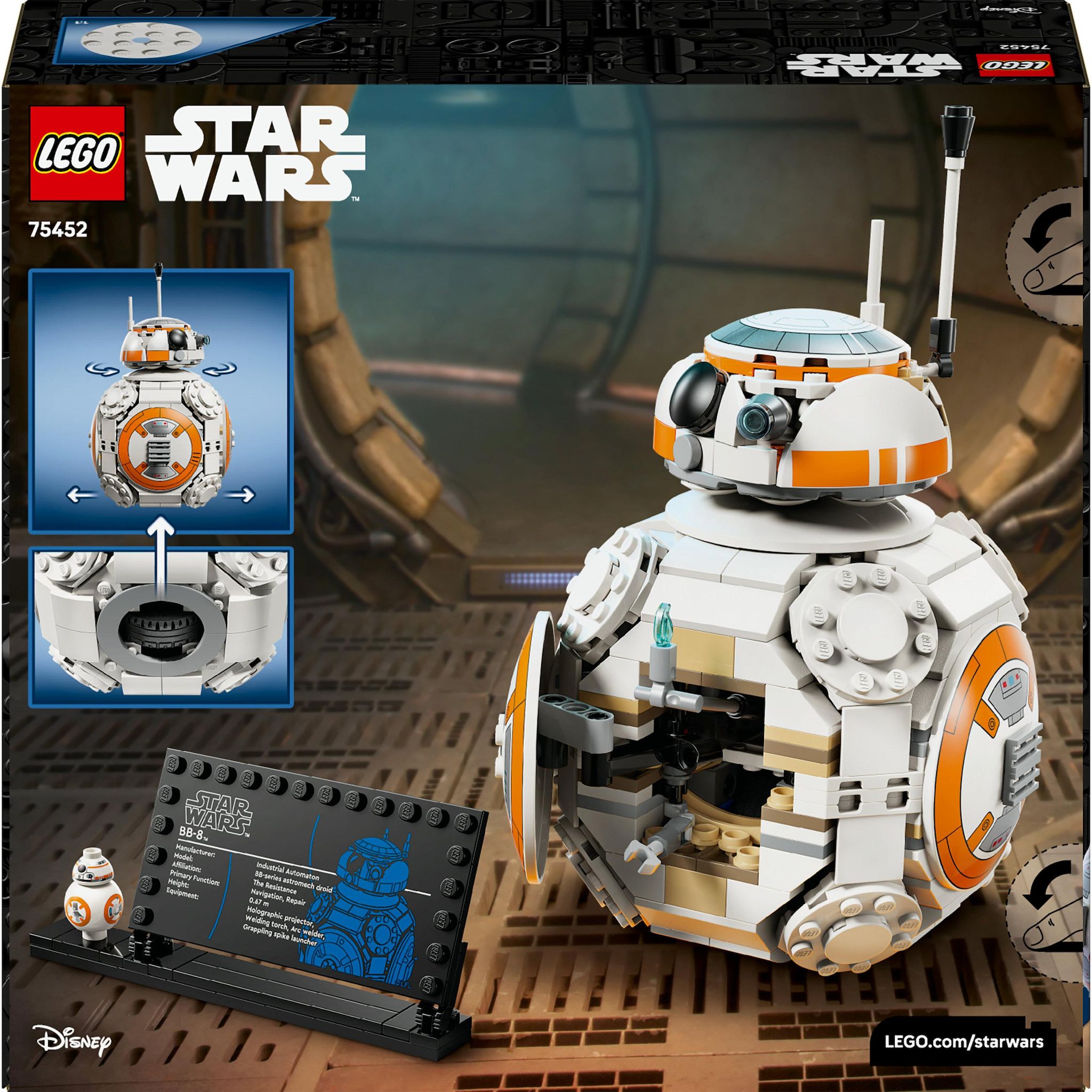 Voir la diapositive 8 : LEGO Star Wars 75452 - Droïde Astromécano BB-8