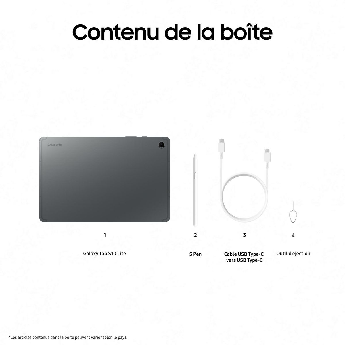 SAMSUNG Tablette tactile TAB S10 Lite 128Go 10.9 pouces - Gris