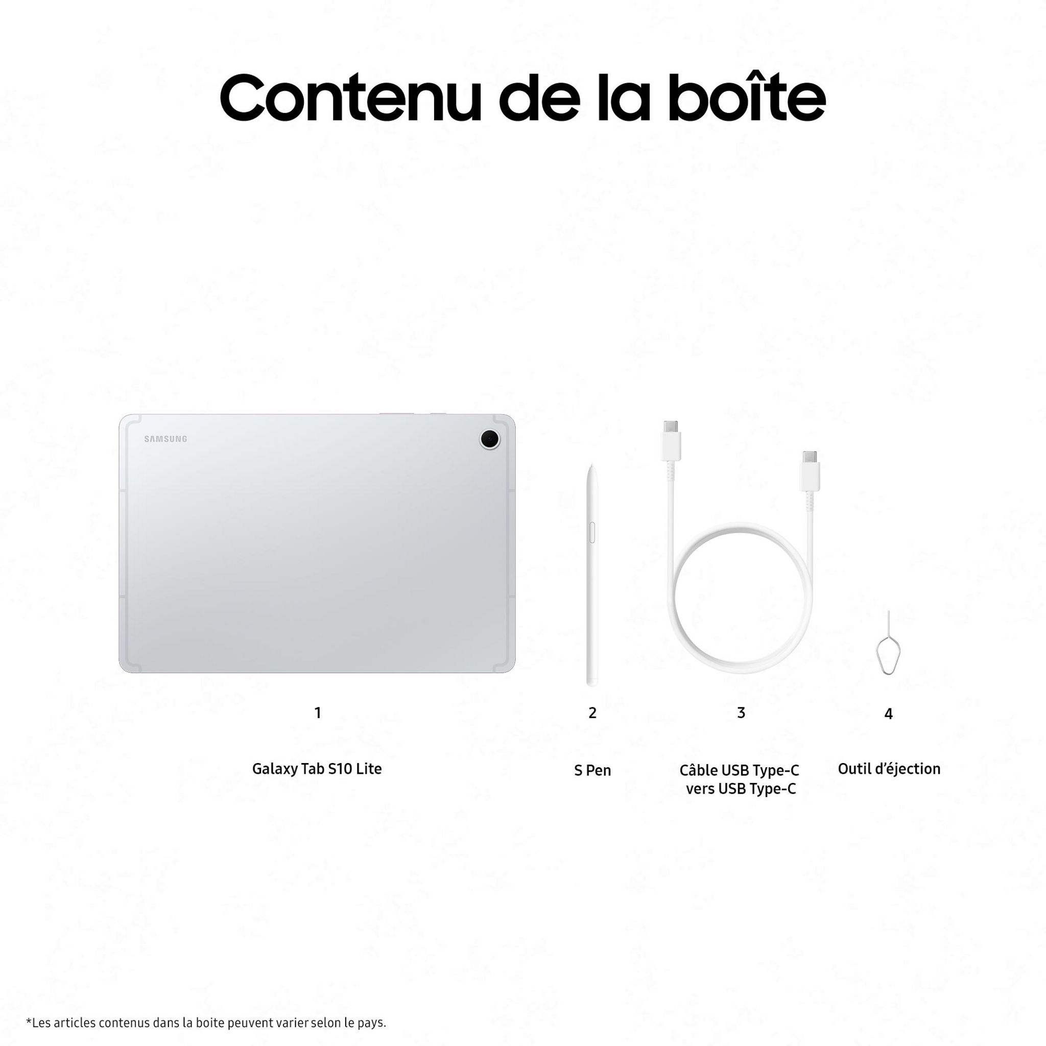 Voir la diapositive 8 : SAMSUNG Tablette tactile TAB S10 Lite 128G 10.9 pouces - Argent