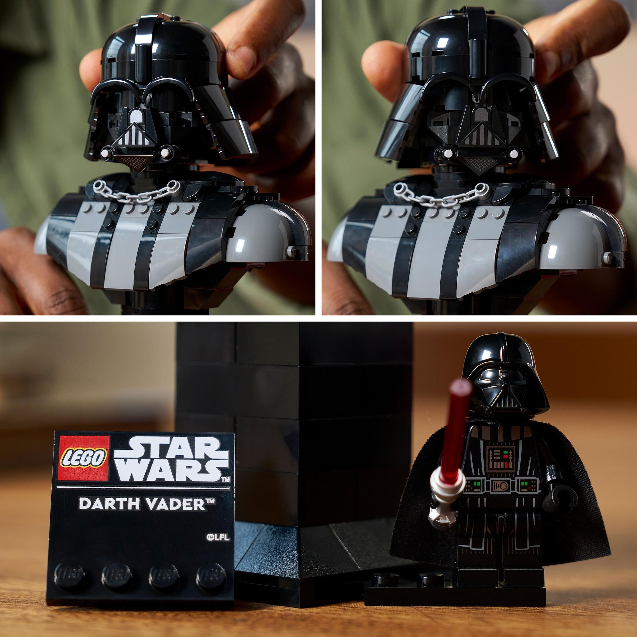 Voir la diapositive 6 : LEGO Star Wars 75439 - Le buste de Dark Vador