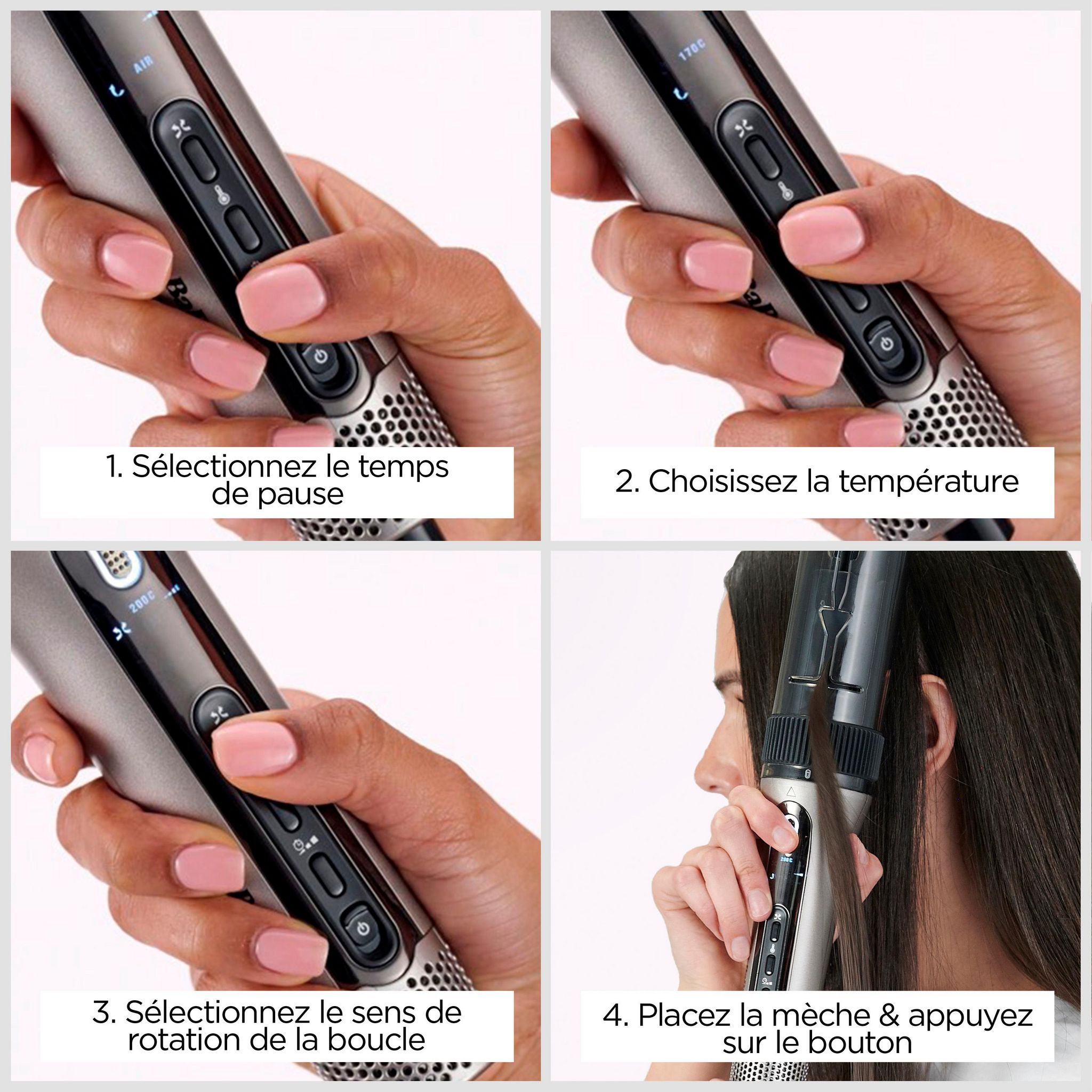 Voir la diapositive 5 : BABYLISS Fer à boucler automatique Style Secret Air C6688E - Champagne doré