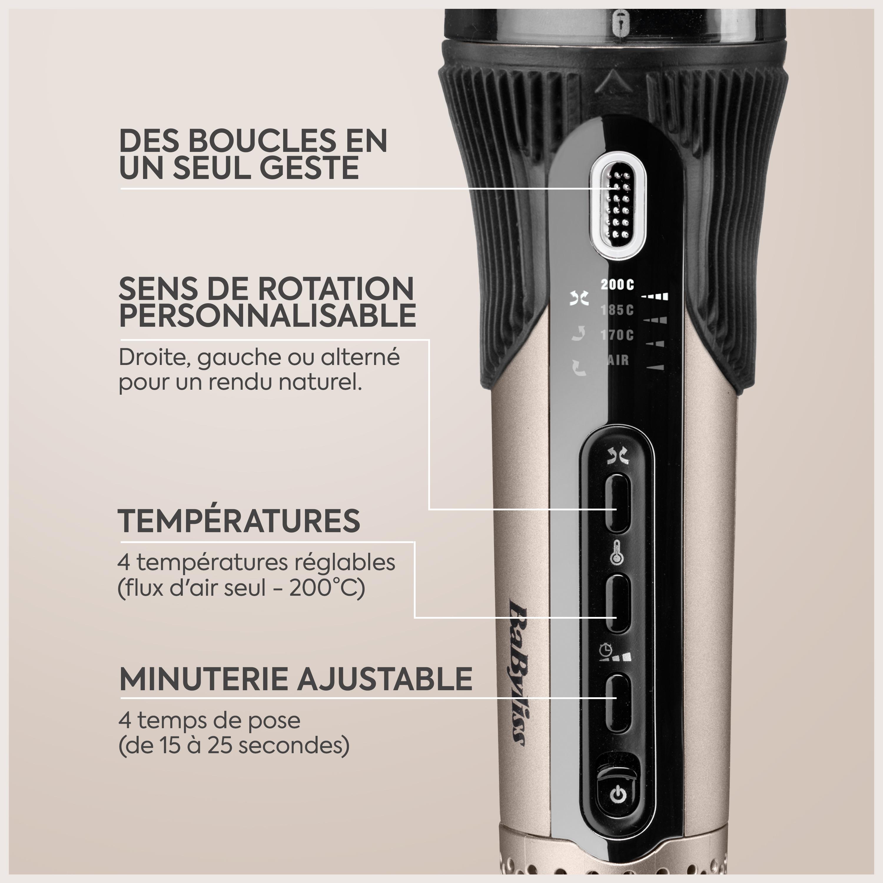 Voir la diapositive 9 : BABYLISS Fer à boucler automatique Style Secret Air C6688E - Champagne doré