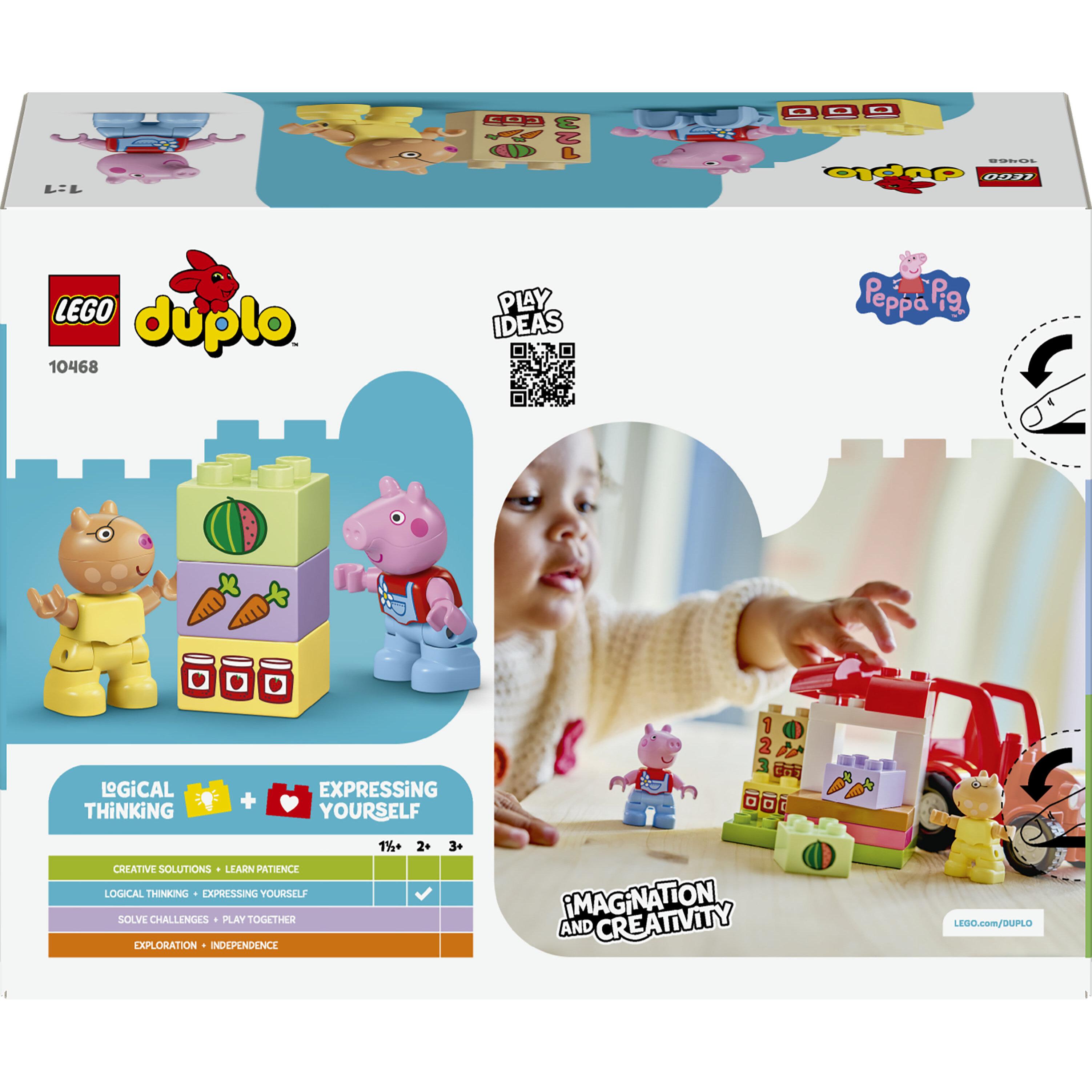 Voir la diapositive 3 : LEGO DUPLO Peppa Pig 10468 Tracteur et Marché - Jeu Éducatif dès 2 ans - Cadeau pour Bébé