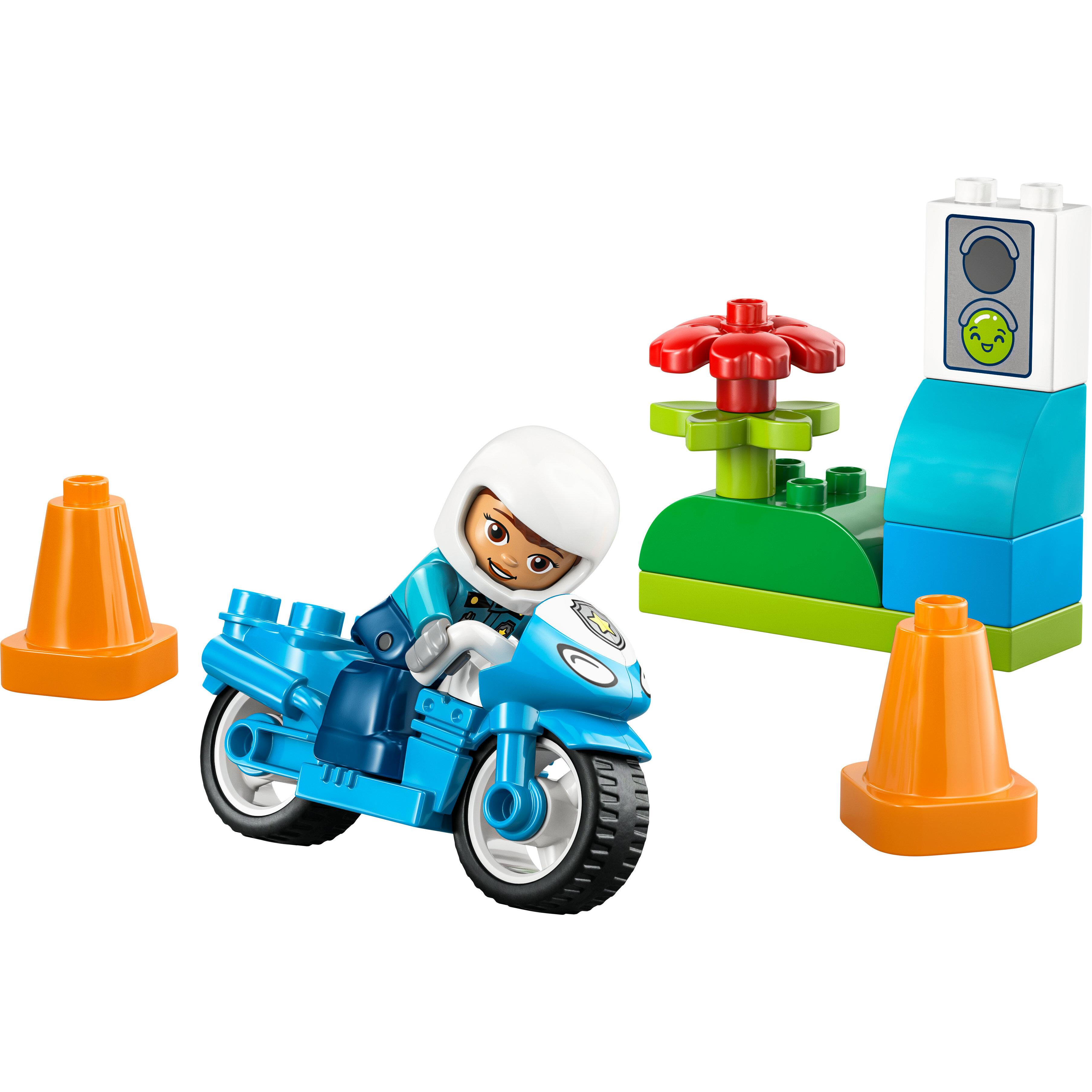 Voir la diapositive 2 : LEGO DUPLO Ma Ville 10471 La Moto de Police Bleue - Jouet pour Garçon ou Fille dès 2 ans