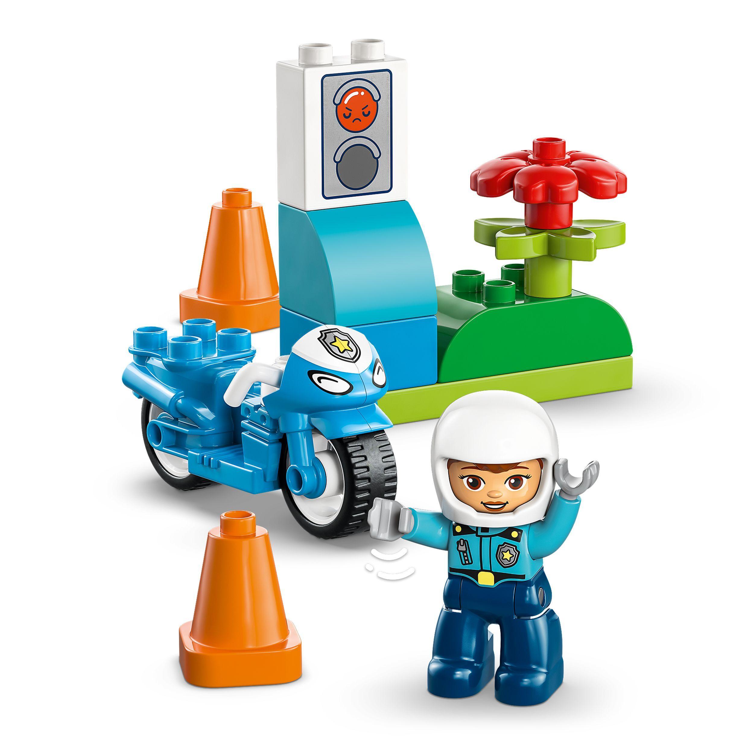 Voir la diapositive 5 : LEGO DUPLO Ma Ville 10471 La Moto de Police Bleue - Jouet pour Garçon ou Fille dès 2 ans