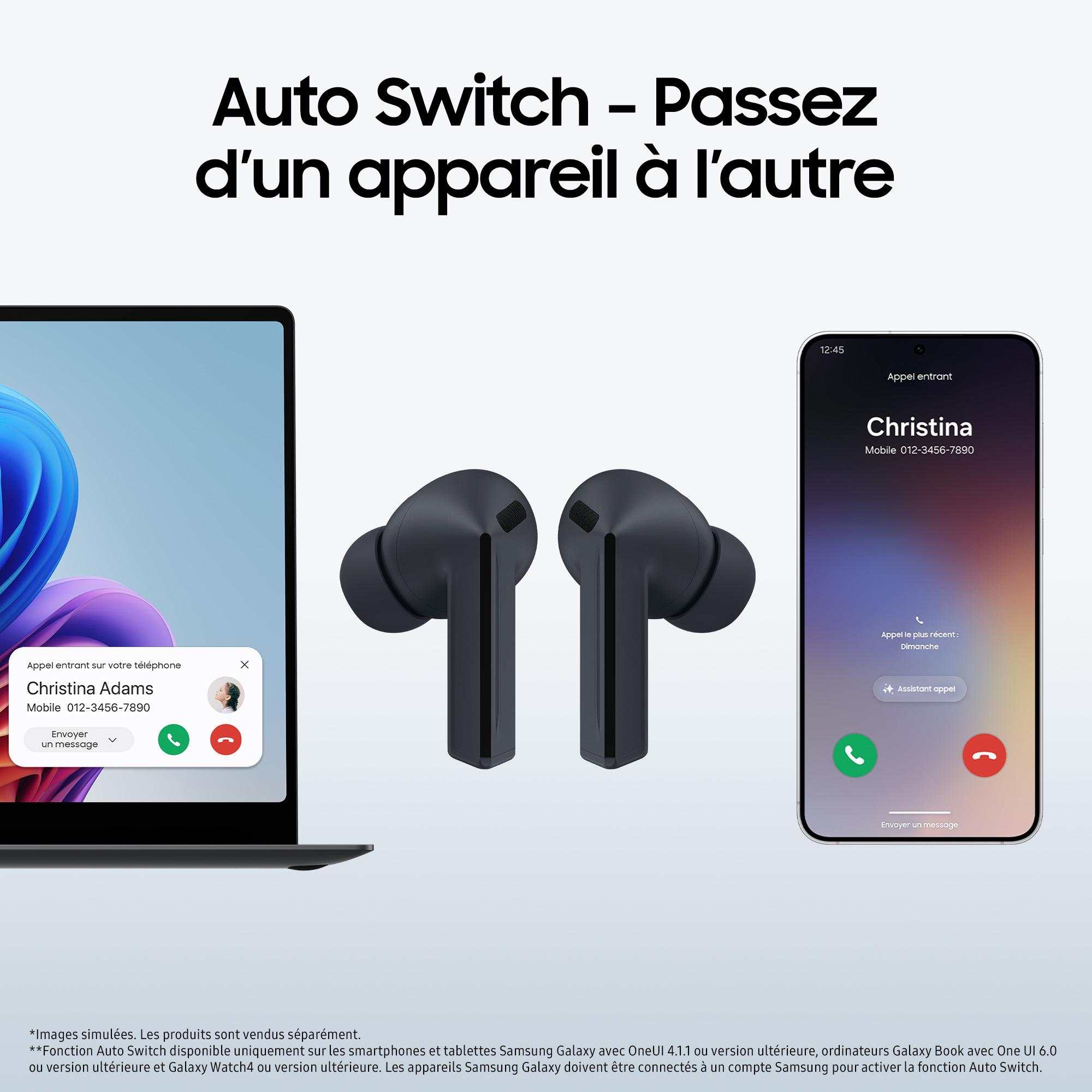 Voir la diapositive 11 : SAMSUNG Galaxy Buds 3 FE - Noir
