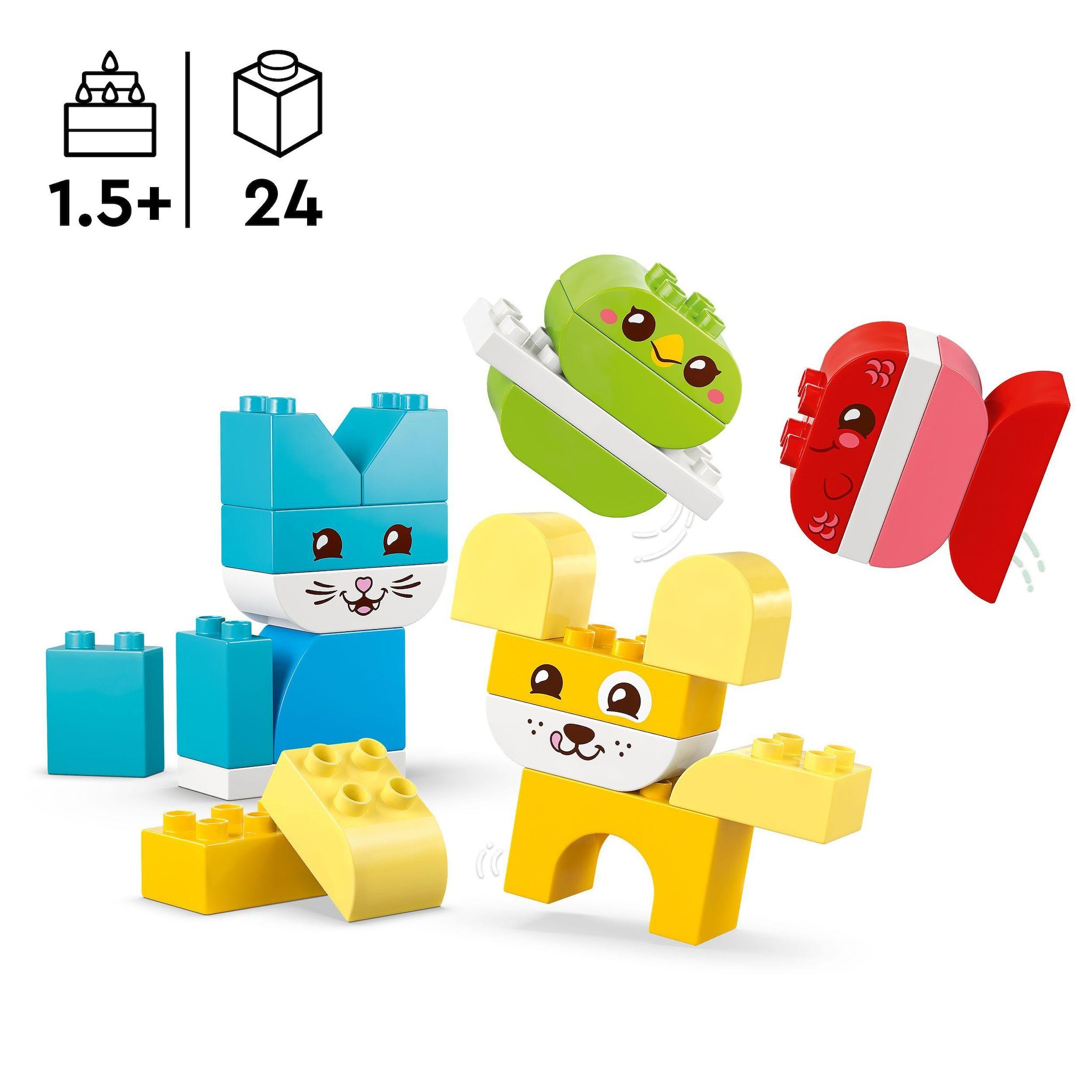 Voir la diapositive 3 : LEGO Duplo 10477 - Les Jolis Animaux Créatifs 3-en-1