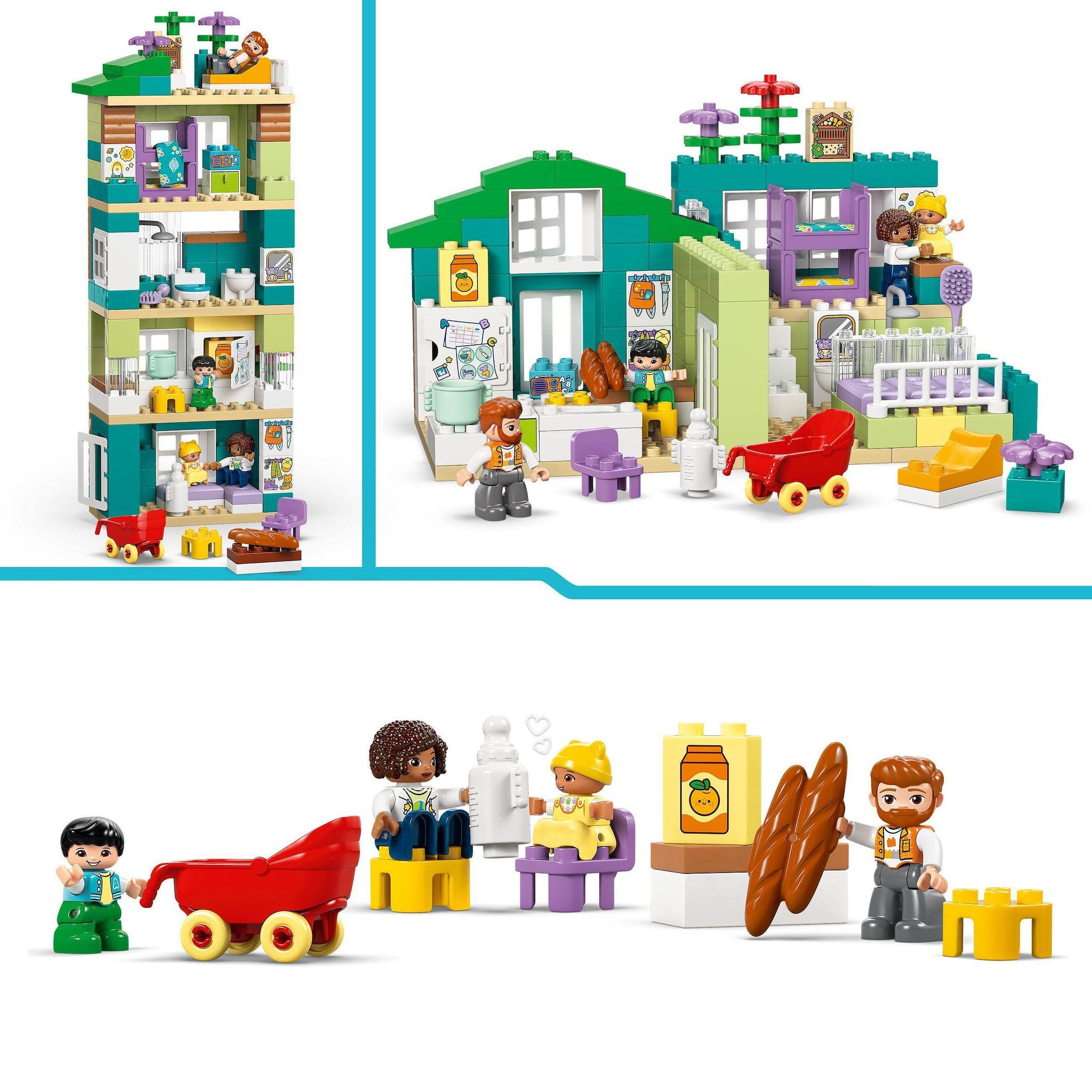 Voir la diapositive 5 : LEGO Duplo 10470 - La maison familiale moderne 3 en 1