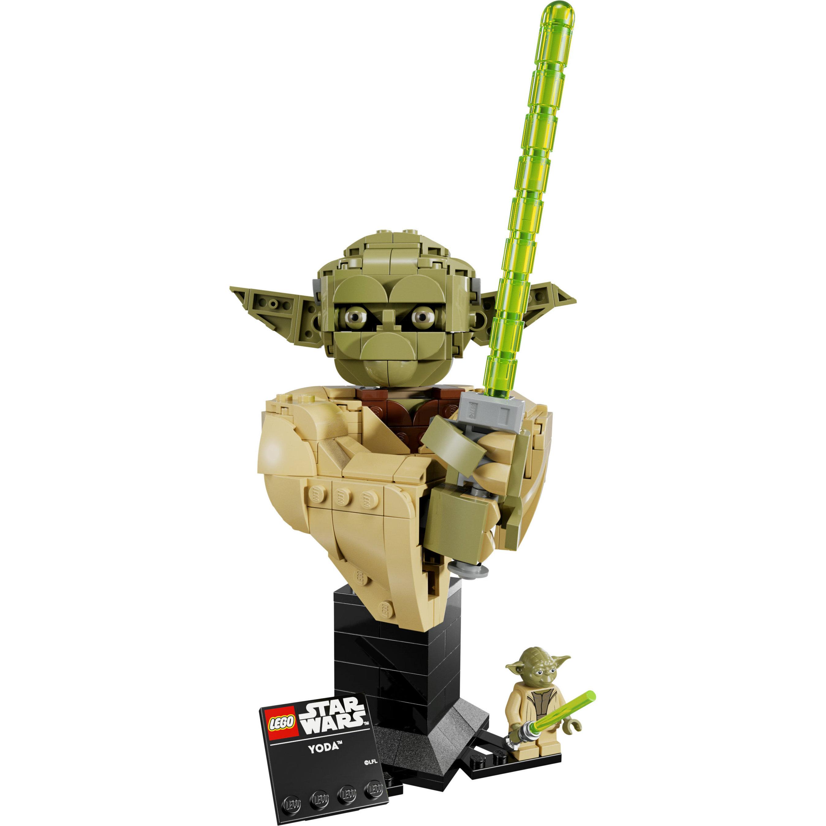 Voir la diapositive 2 : LEGO LEGO Star Wars 75438 Le Buste de Yoda - Set pour Adulte - Décoration DIY avec Sabre Laser