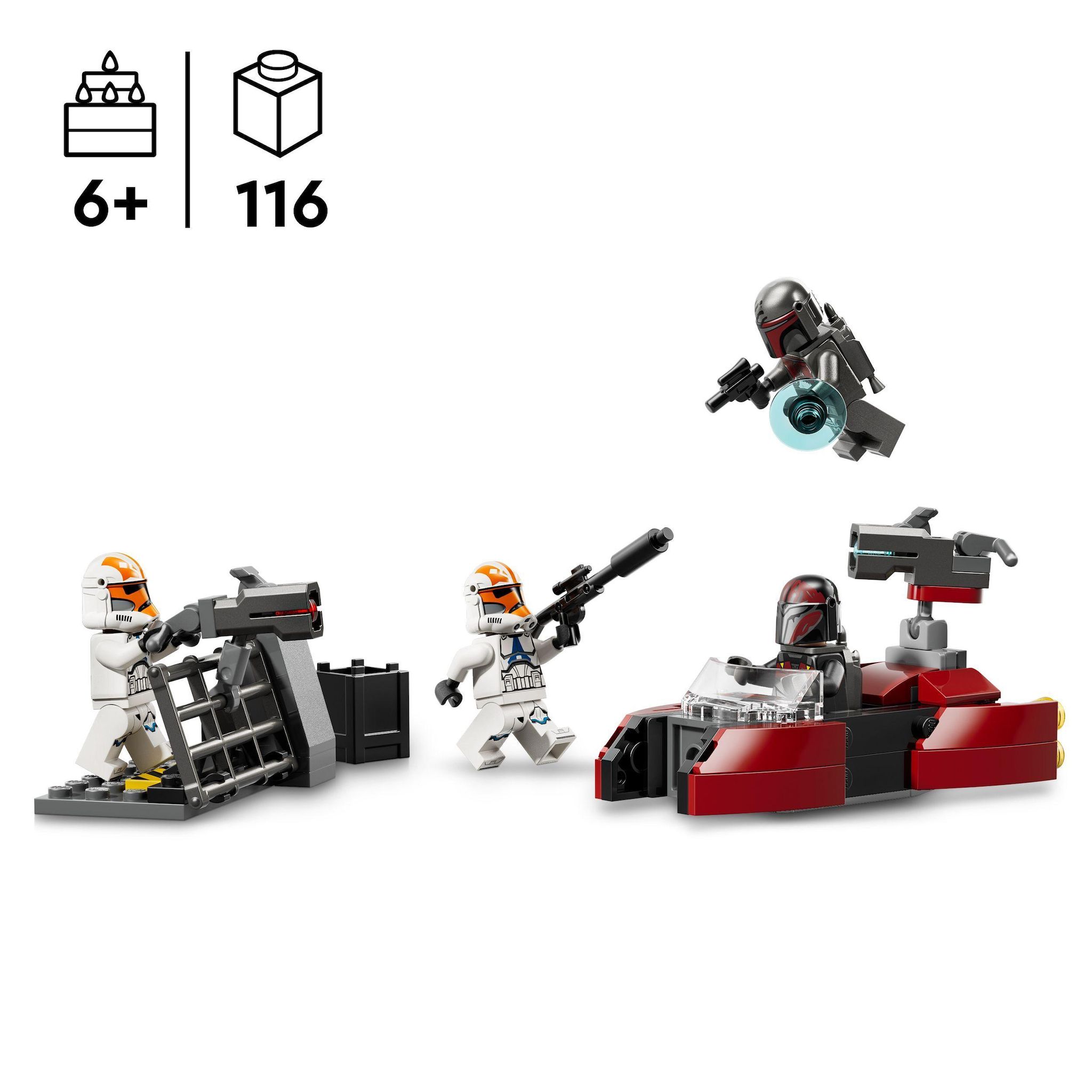Voir la diapositive 3 : LEGO Star Wars 75449 - Pack de combat le siège de Mandalore