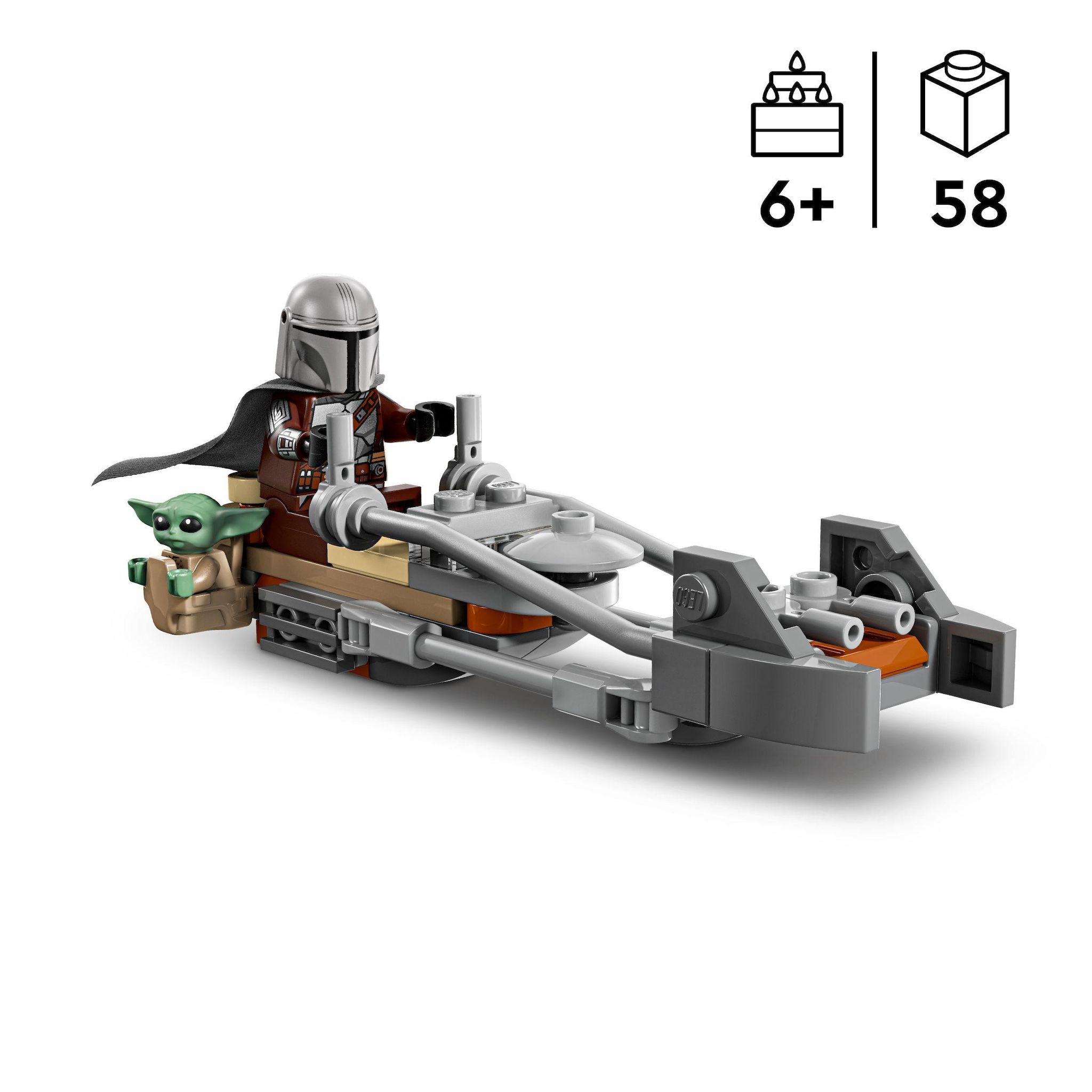 Voir la diapositive 3 : LEGO Star Wars 75436 - Le Speeder Bike du Mandalorien et Grogu