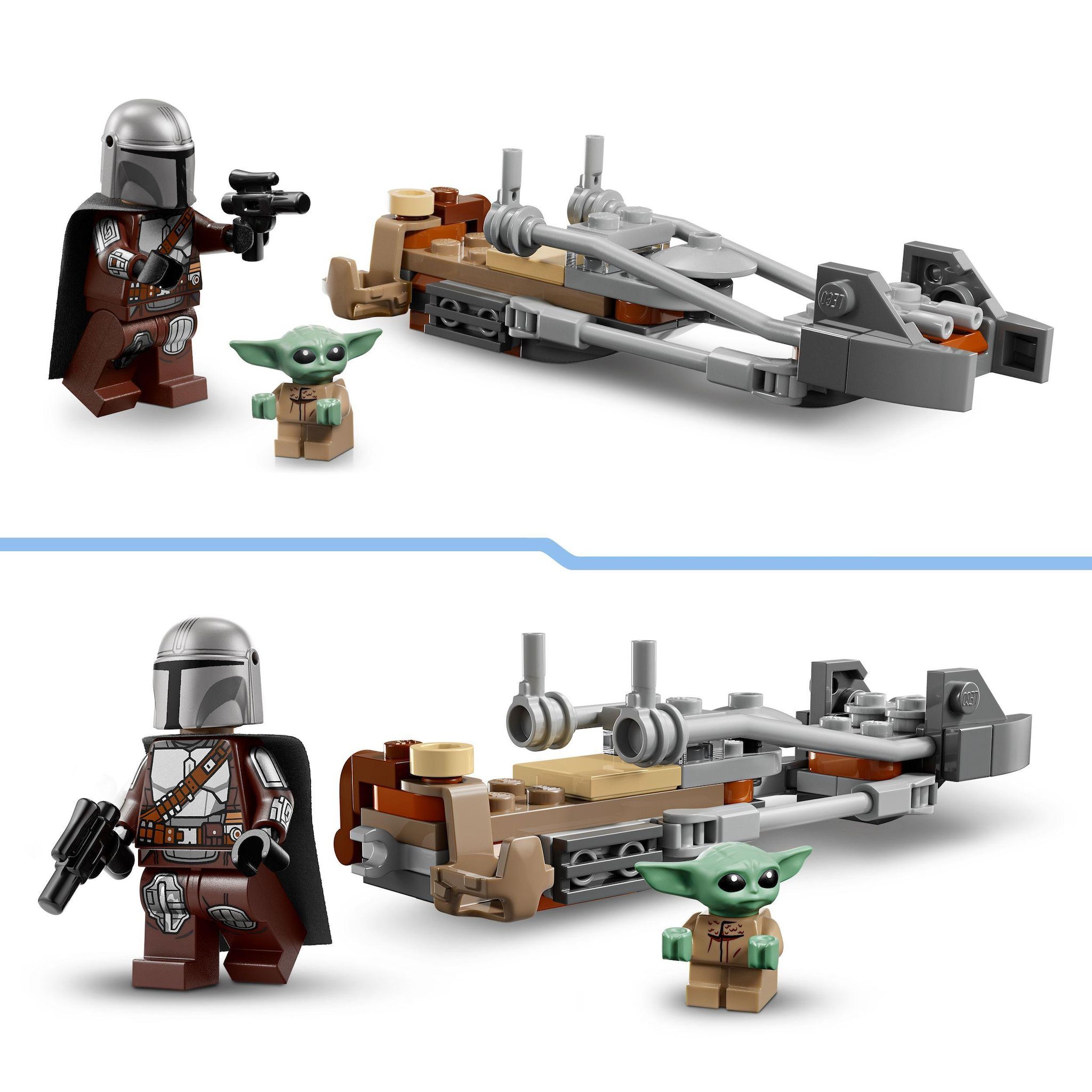 Voir la diapositive 4 : LEGO Star Wars 75436 - Le Speeder Bike du Mandalorien et Grogu